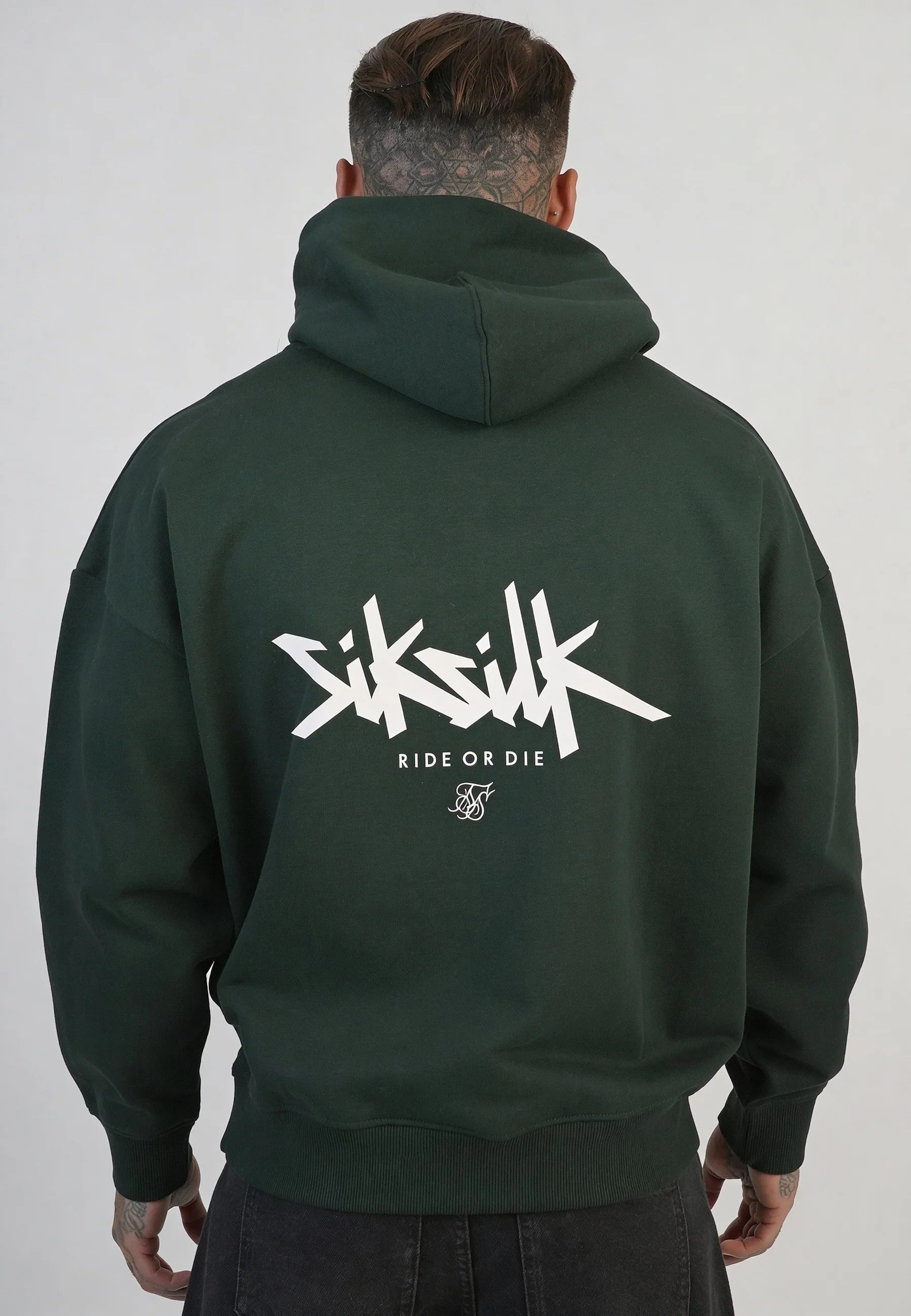 Graphic Hoodie in Green Kapuzenpullover SikSilk