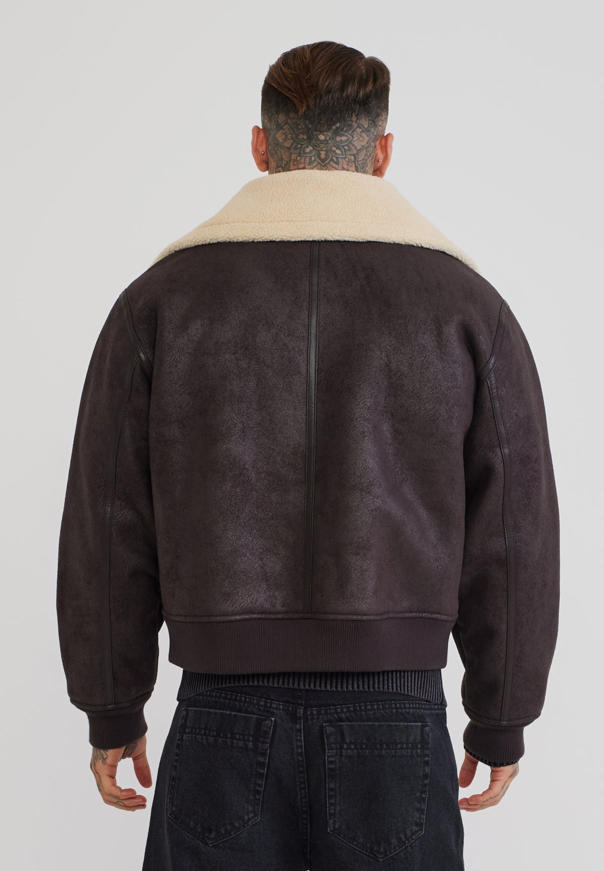 Jacke Aviator Bomber in Brown Jacken SikSilk