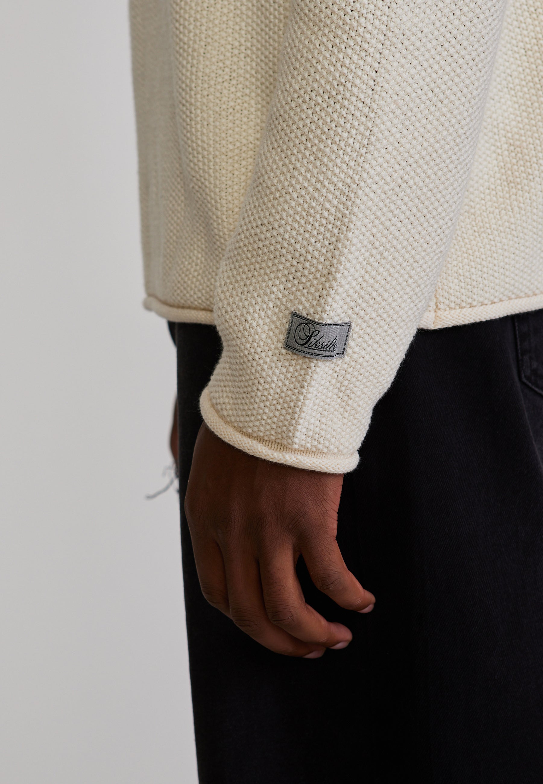 Pullover Knitted in Ecru Pullover SikSilk
