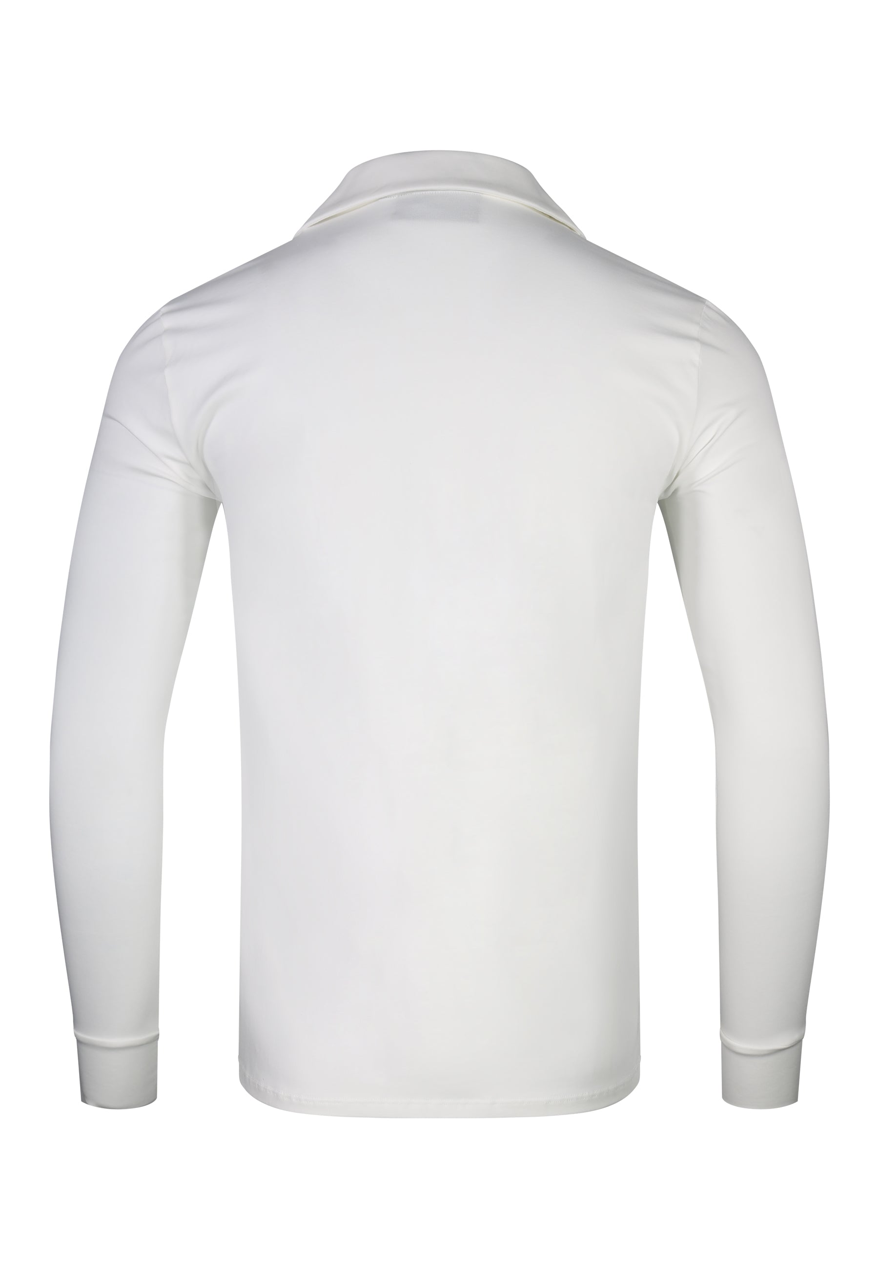 Longlseeved Revere Polo in White T-Shirts SikSilk