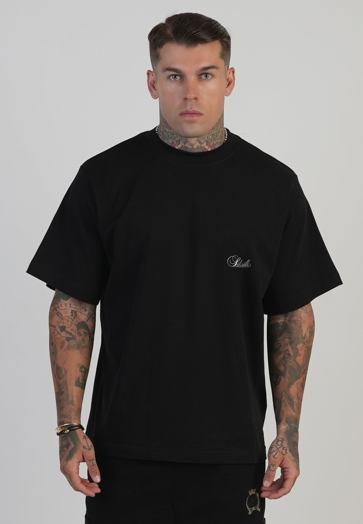 T-Shirt Oversized in Black T-Shirts SikSilk
