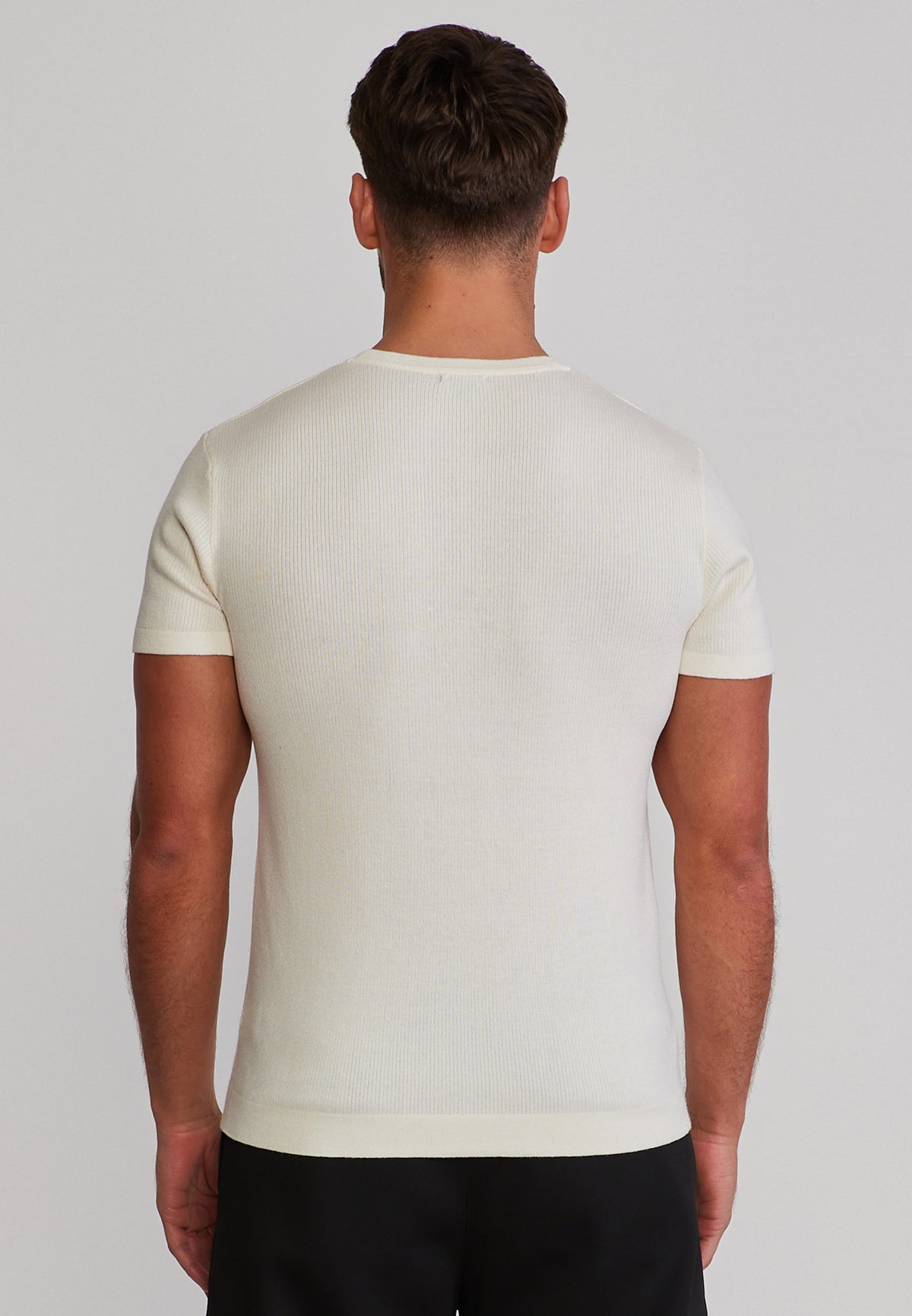 T-Shirt Knitted in Ecru T-Shirts SikSilk