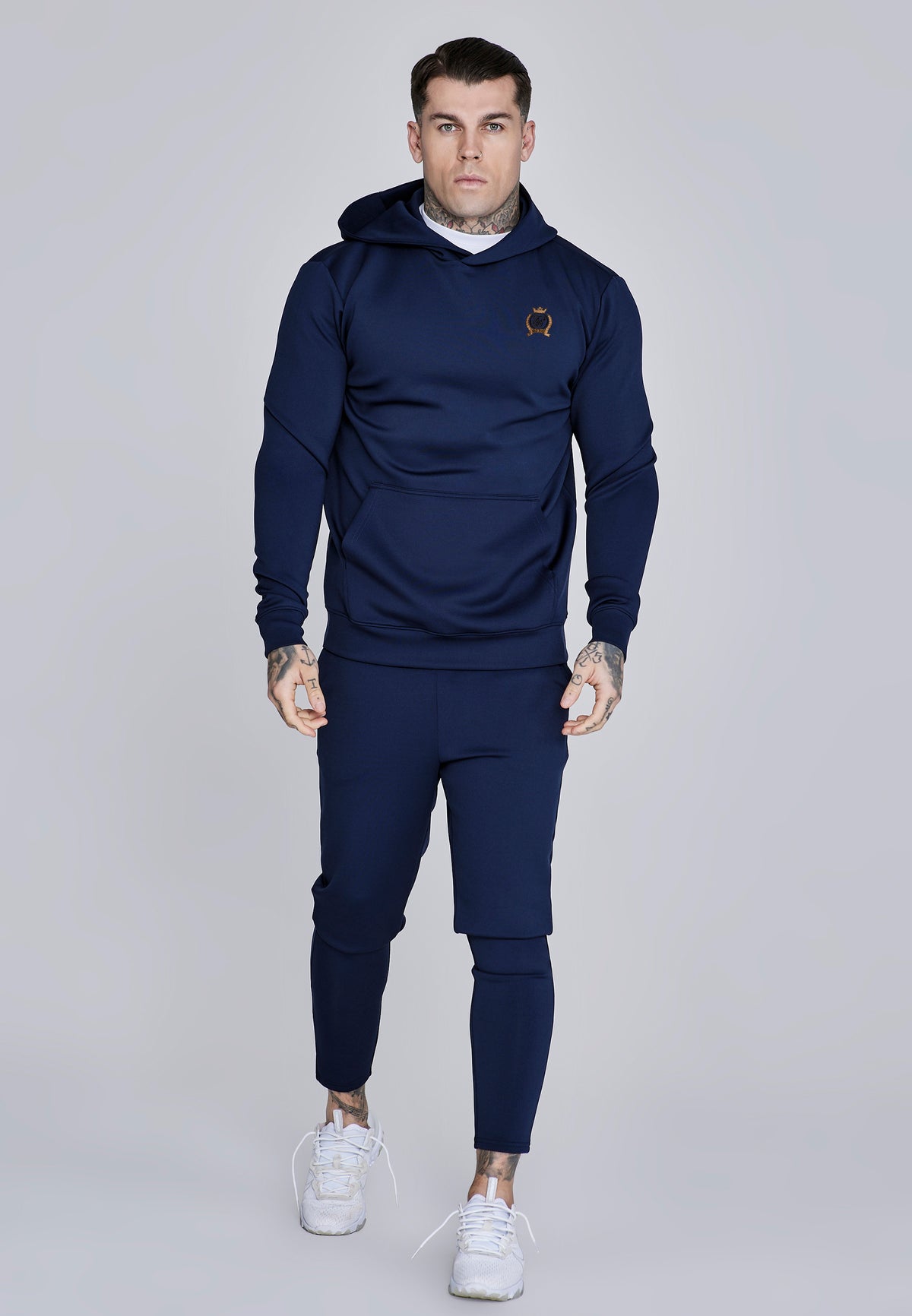 Kapuzenpullover Essentials Poly in Navy Kapuzenpullover SikSilk