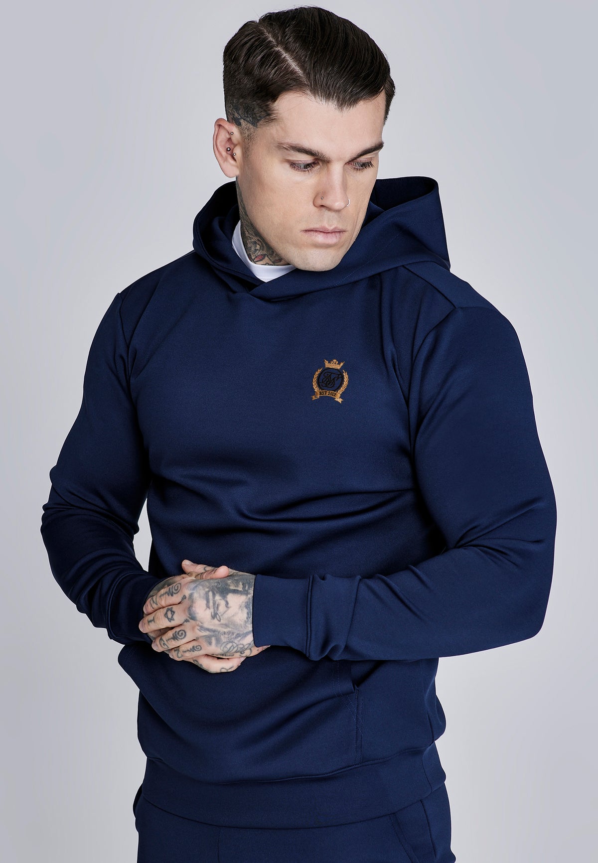 Kapuzenpullover Essentials Poly in Navy Kapuzenpullover SikSilk