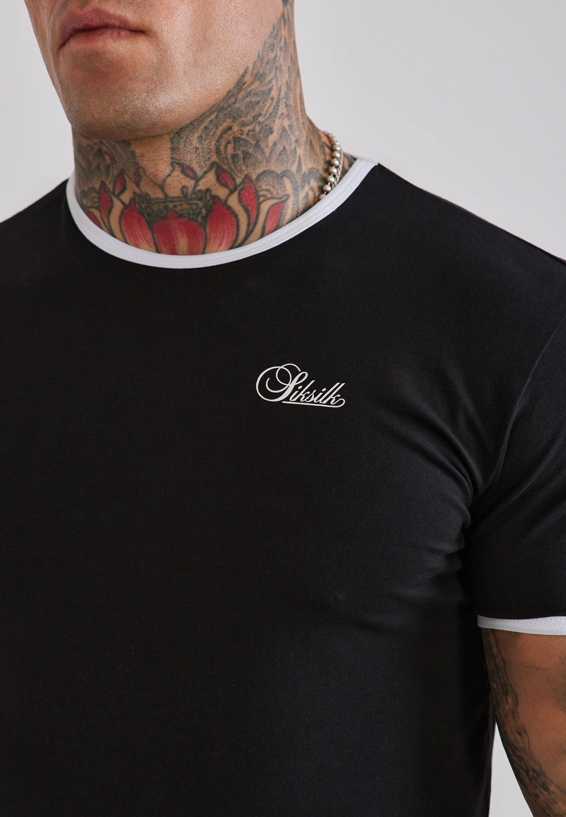 T-Shirt Ringer in Black/White T-Shirts SikSilk