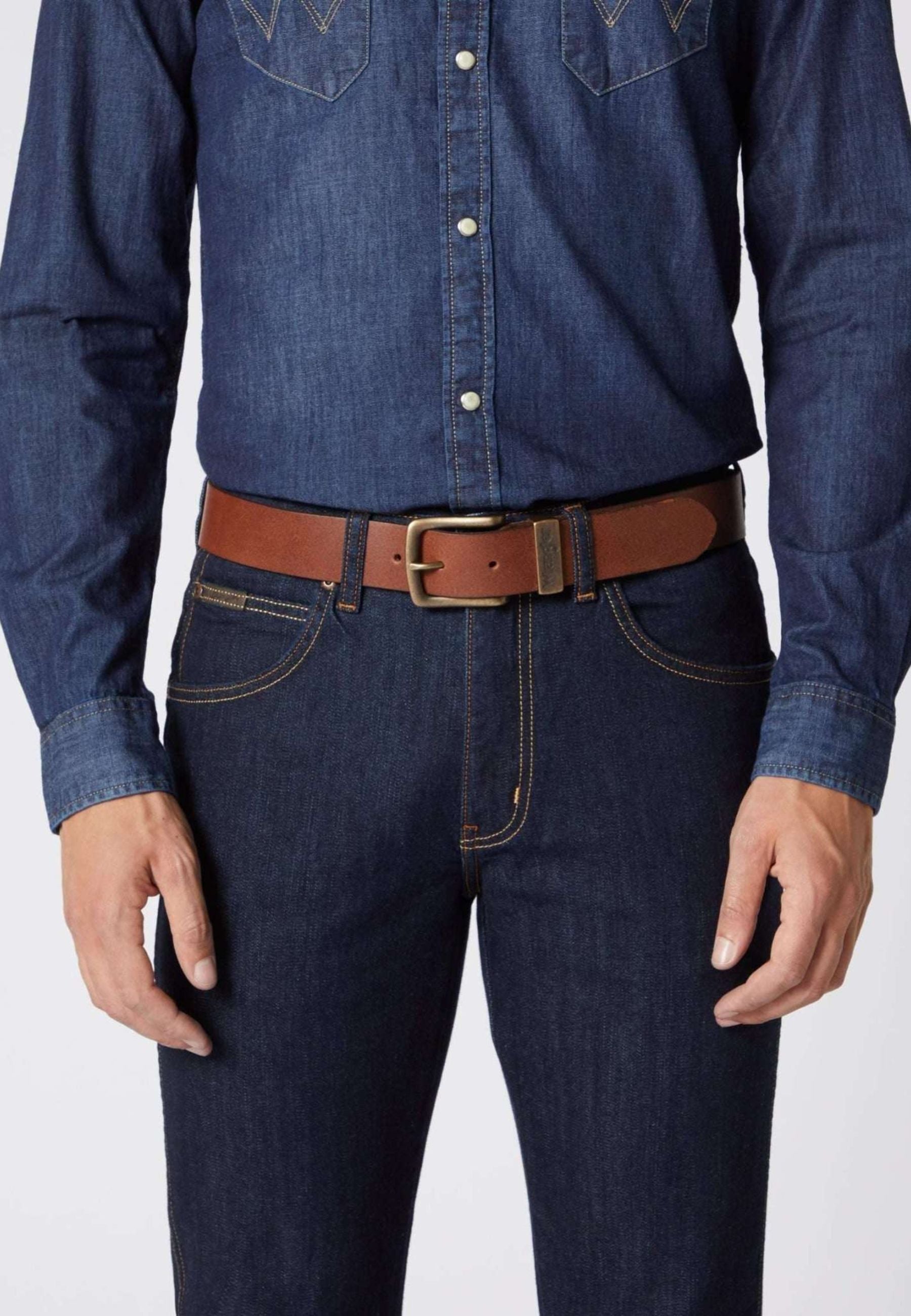 Metal Loop Belt in Cognac Gürtel Wrangler