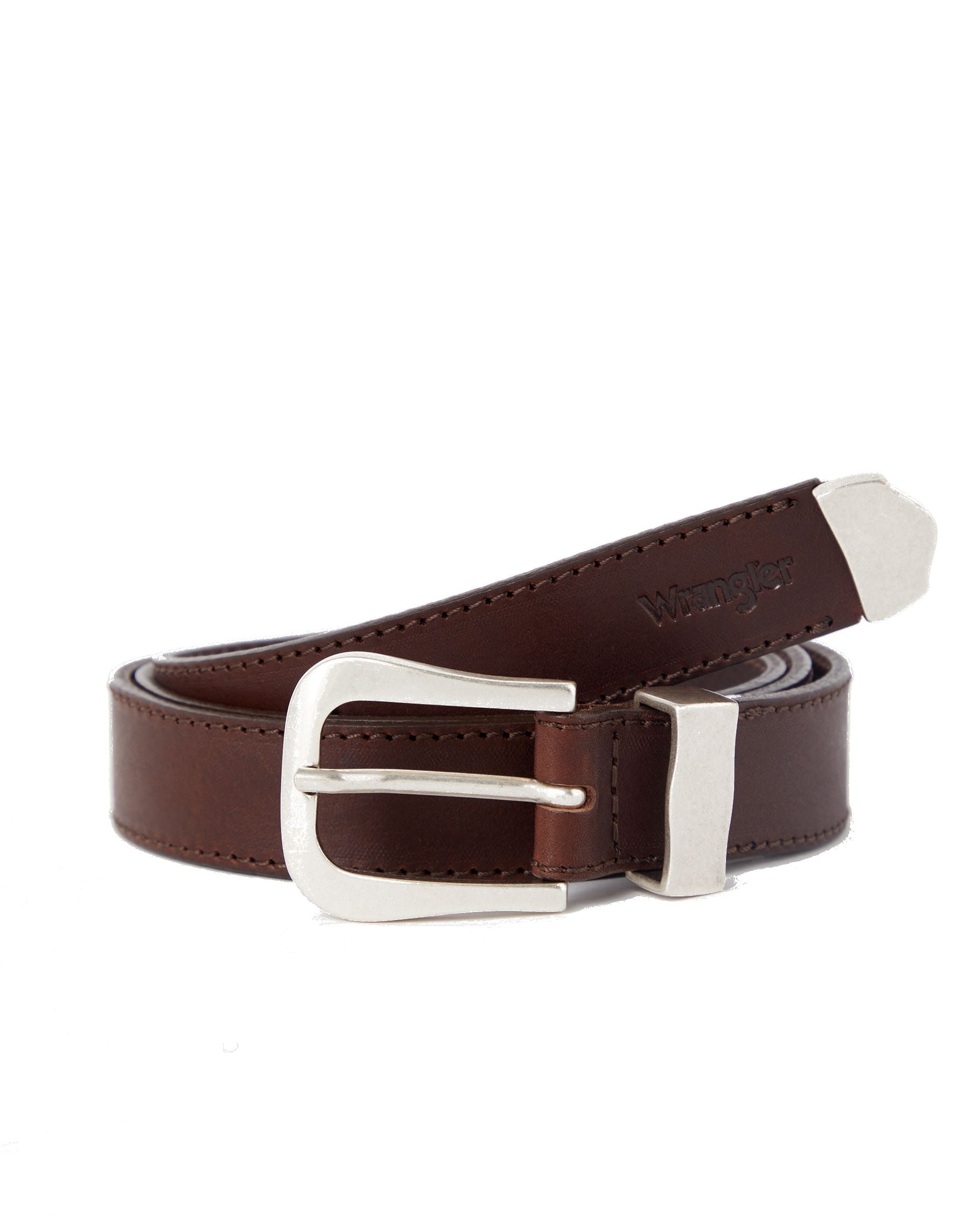 Leather Belt in Brown Gürtel Wrangler   