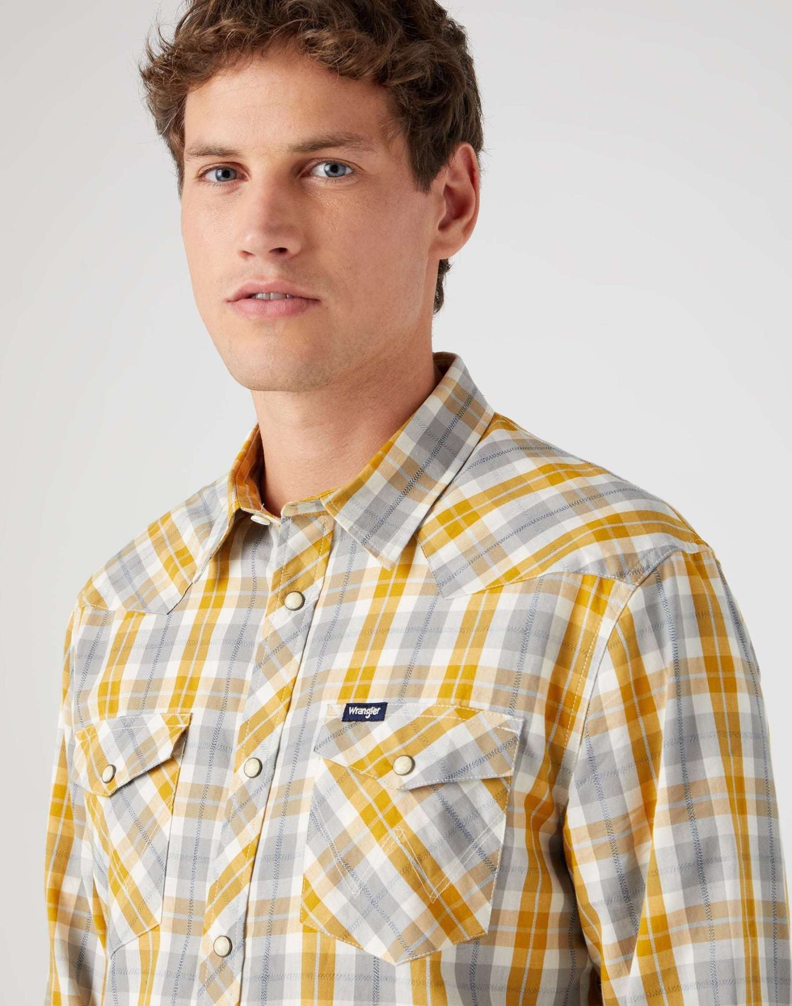 Western Shirt in Wrangler Yellow Hemden Wrangler   