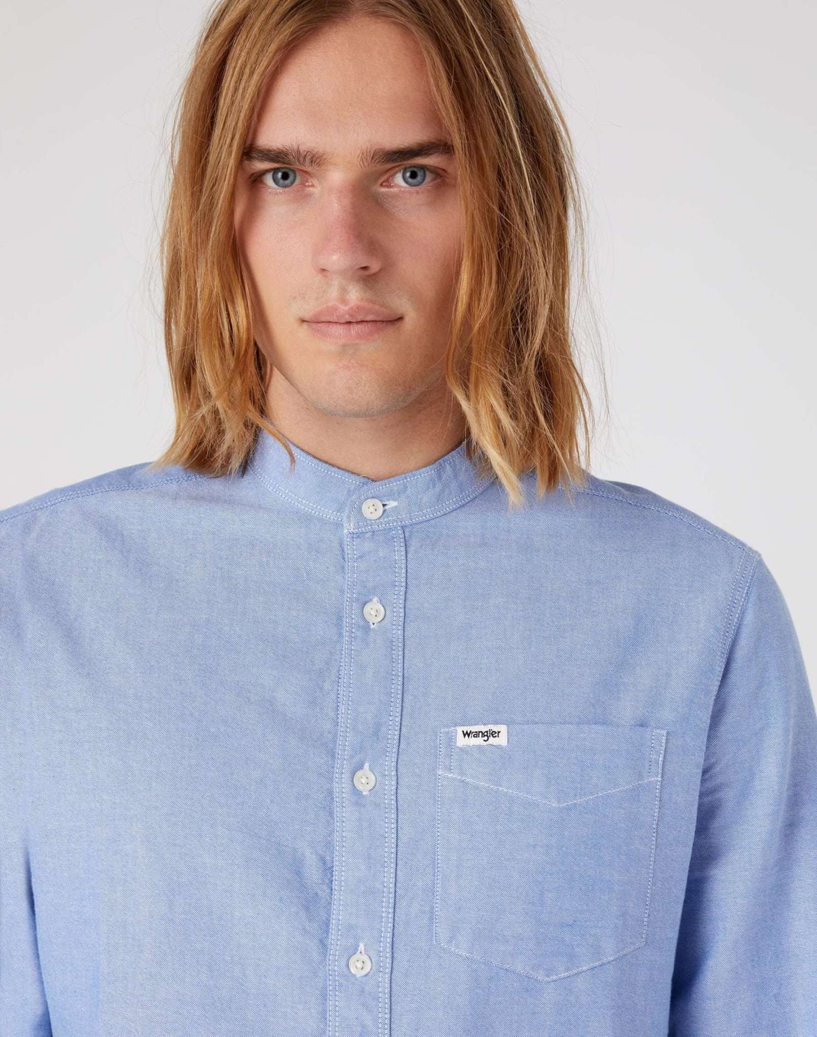 One Pocket Shirt in Limoges Blue Hemden Wrangler   