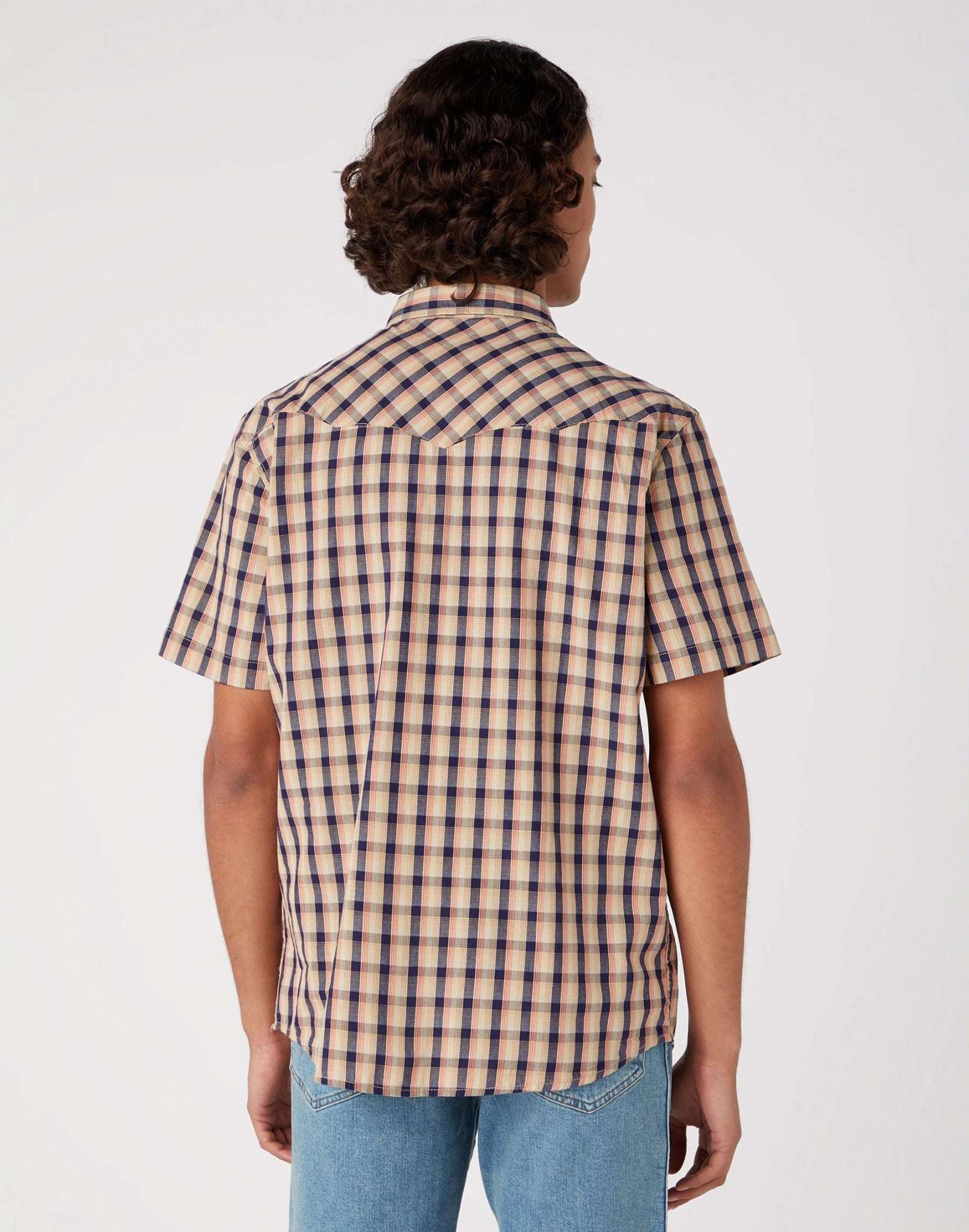 Short Sleeve Western Shirt in Tobacco Brown Hemden Wrangler   