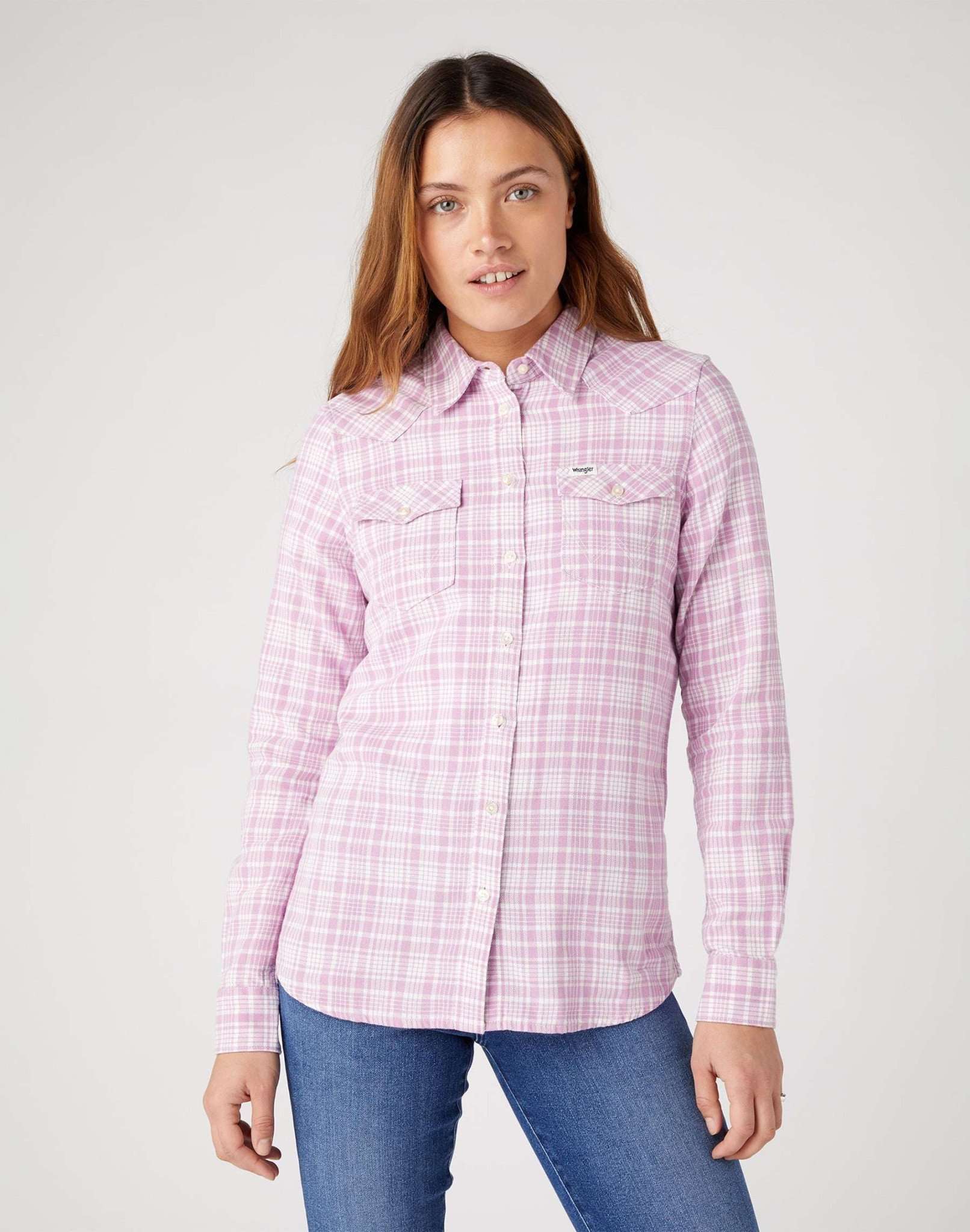 Slim Reg Western Shirt in Smokey Grape Hemden Wrangler   