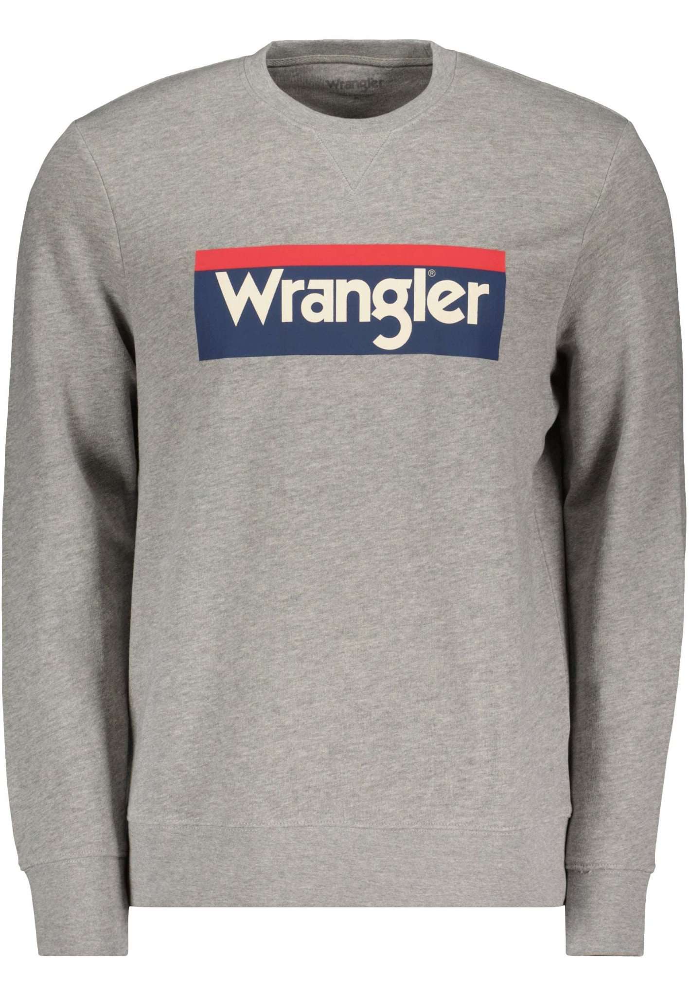 3CLR Sign Off Sweatshirt in Mid Grey Melange Sweatshirts Wrangler   