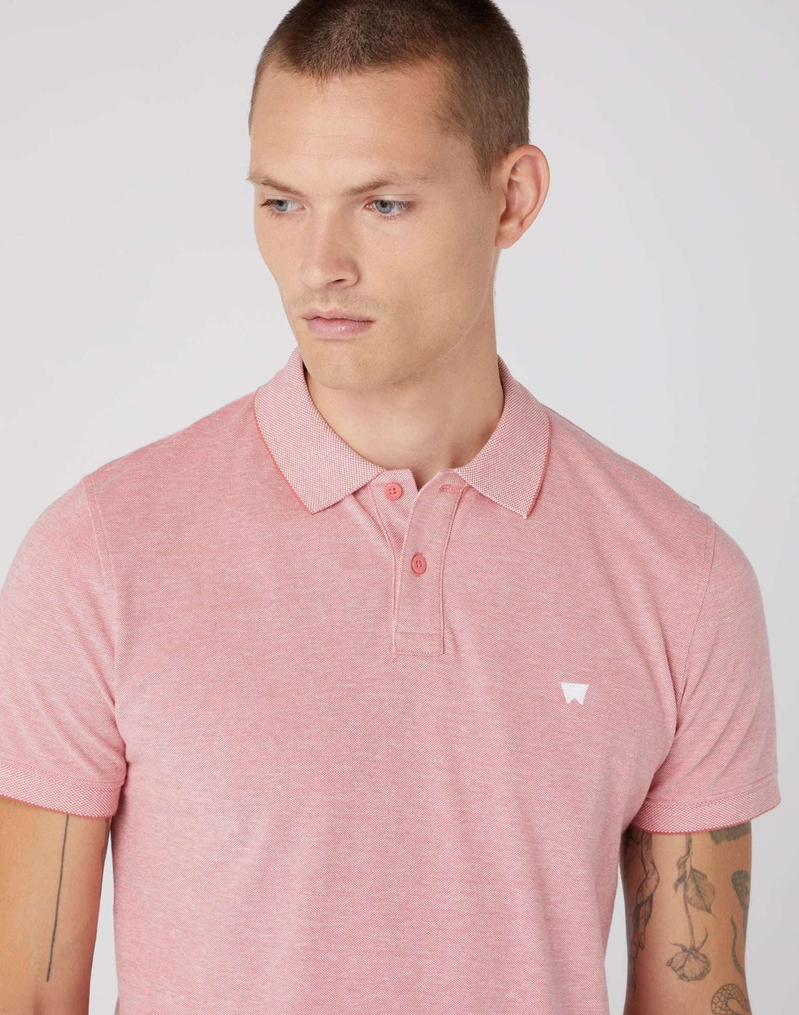 Refined Polo Shirt in Faded Rose Polos Wrangler   