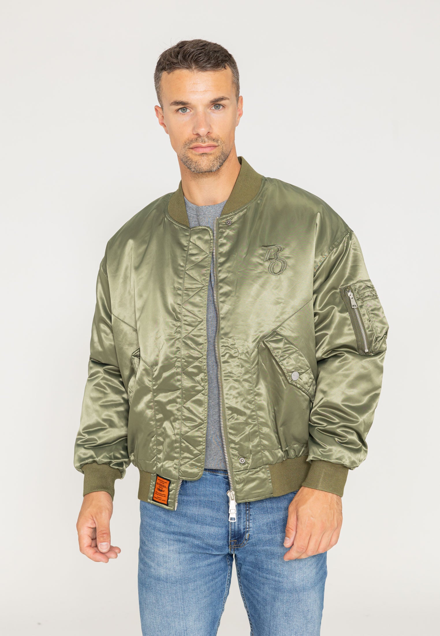 Wavy U Bomberjacke in Kaki Jacken Bombers Original   