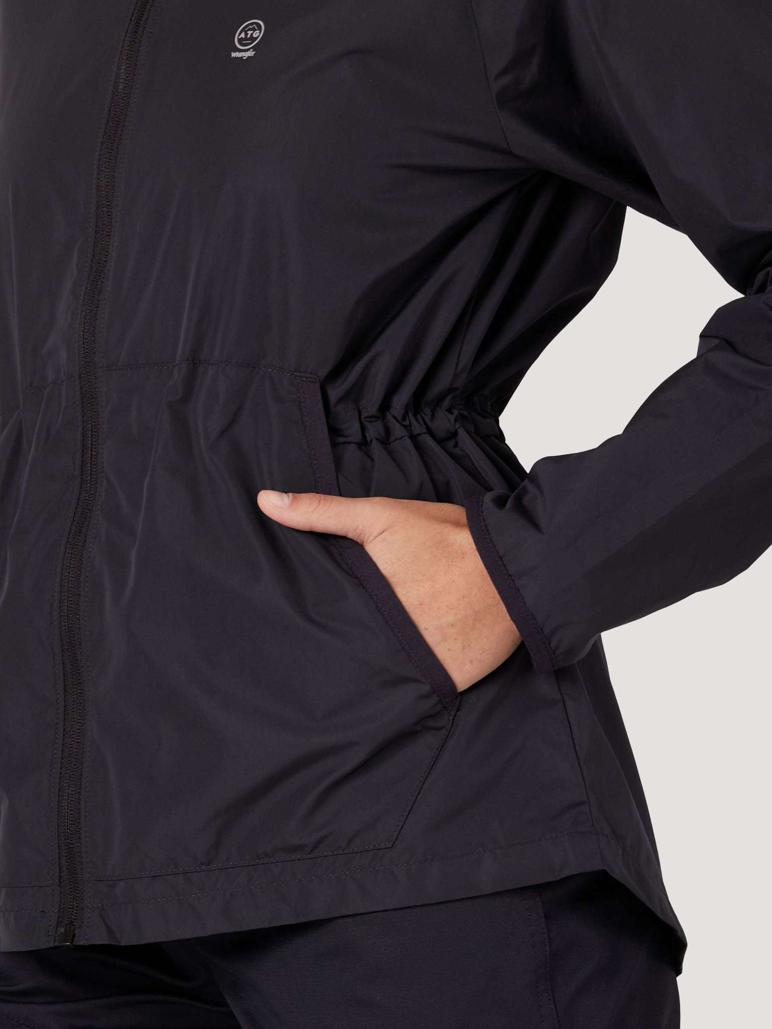 All Terrain Gear Packable Jacket in Black Jacken Wrangler   