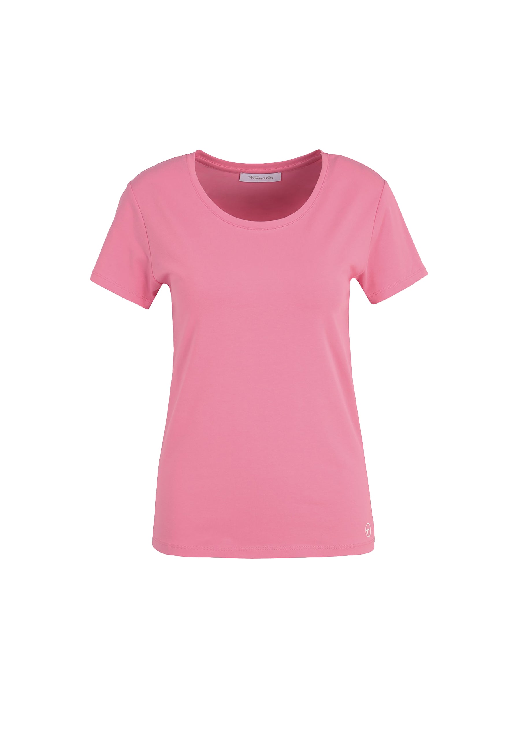 Alba Deep Neck Slim Tee in Pink Carnation T-Shirts Tamaris   