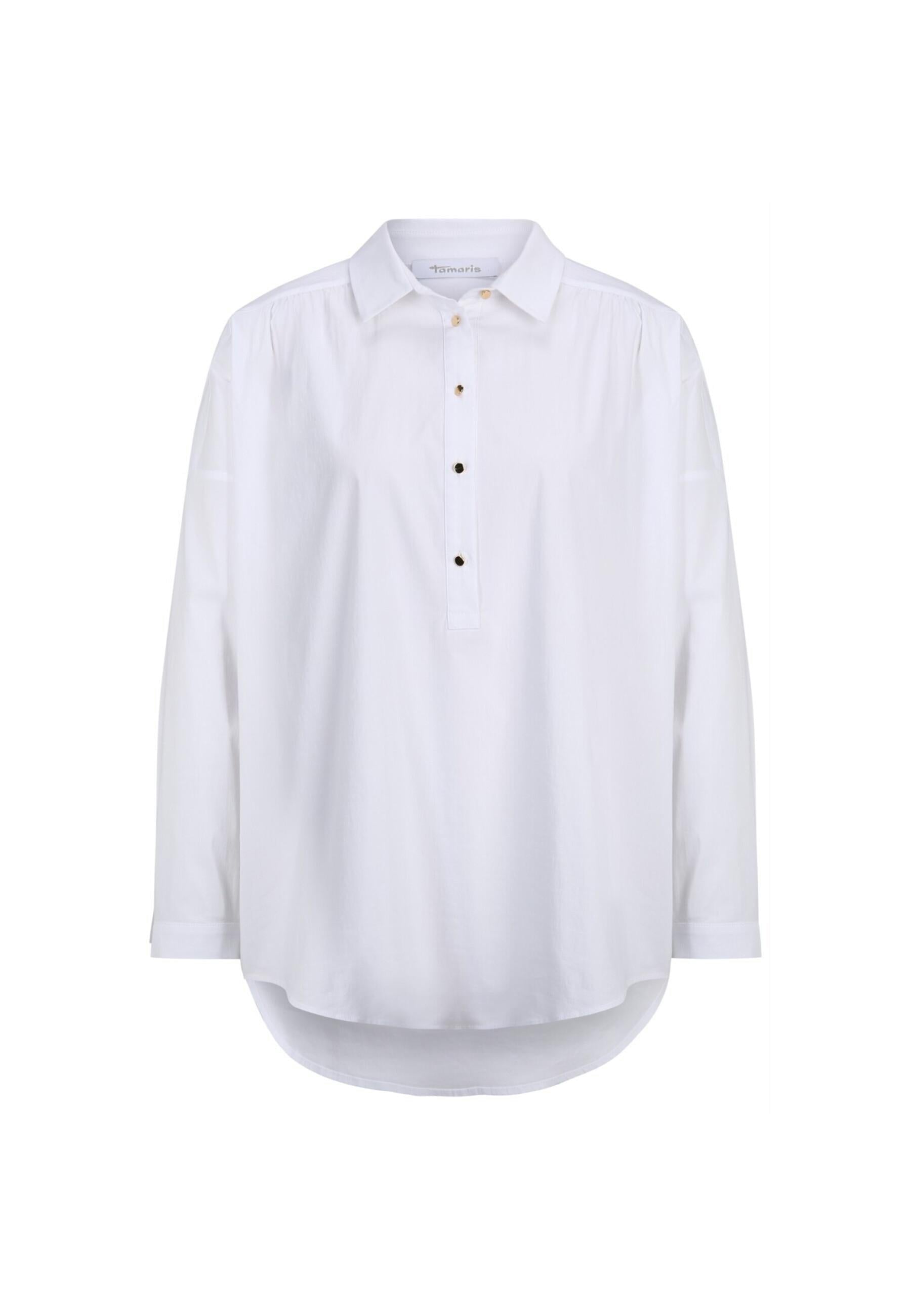 Arhavi Half Placket Shirt in Bright White Blusen Tamaris   