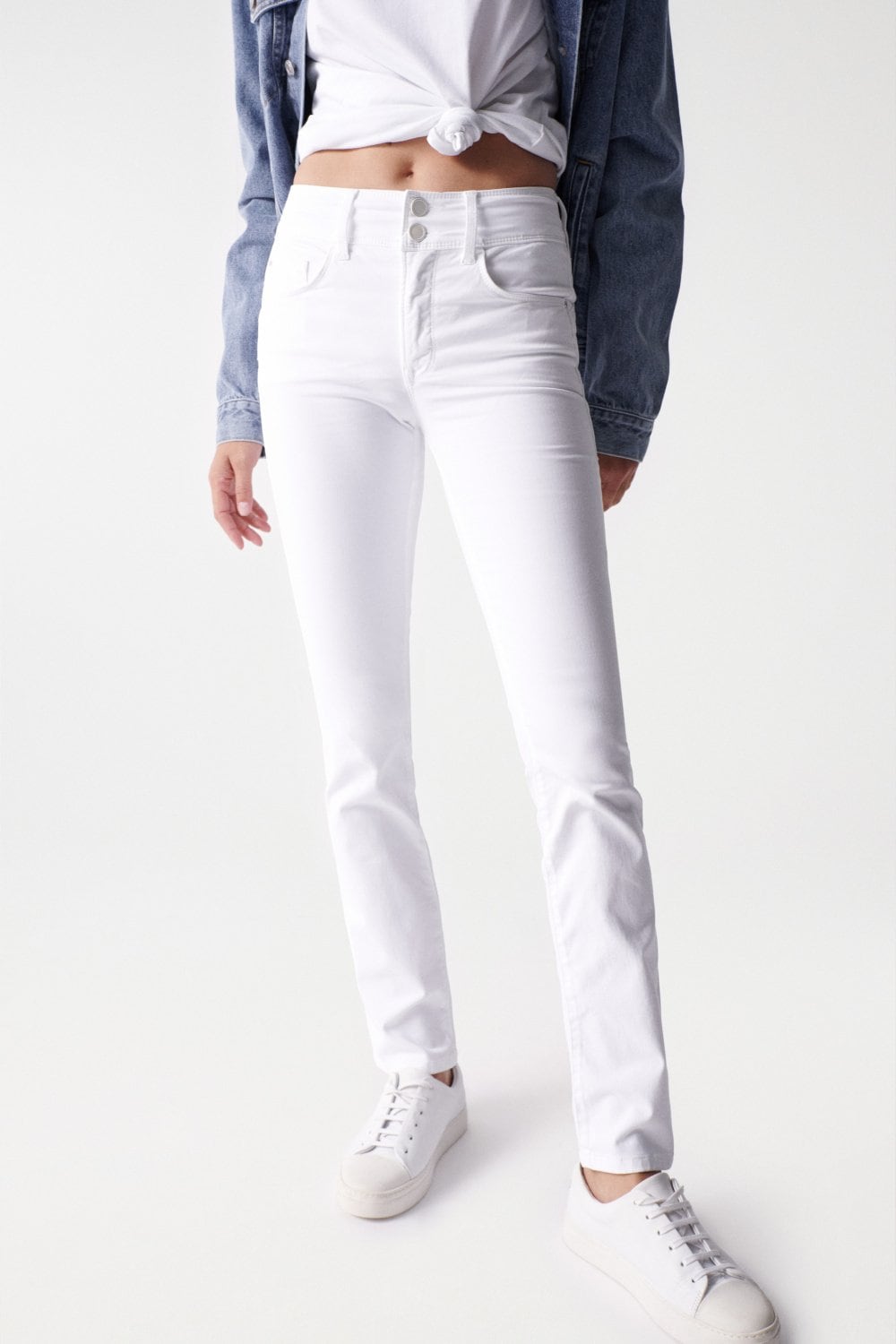 Secret Slim Push-In in White Jeans Salsa Jeans   