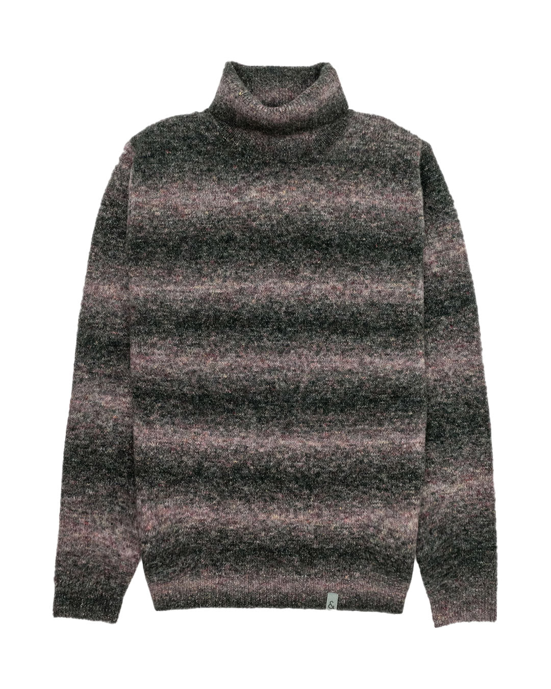 Turtleneck Degradé in Moss Stripes Pullover Colours and Sons   