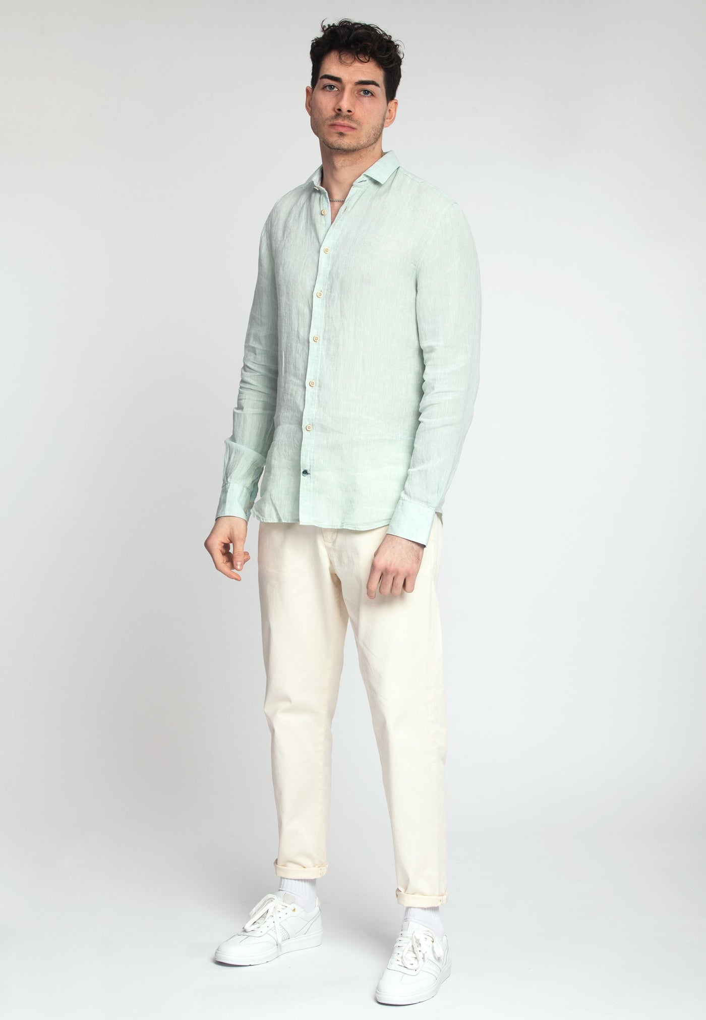 Shirt Linen in Mist Hemden Colours and Sons   