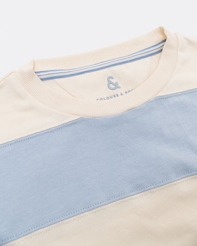 T-Shirt Block Stripes in Sky Stripes T-Shirts Colours and Sons   
