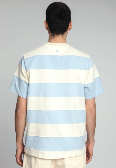 T-Shirt Block Stripes in Sky Stripes T-Shirts Colours and Sons   