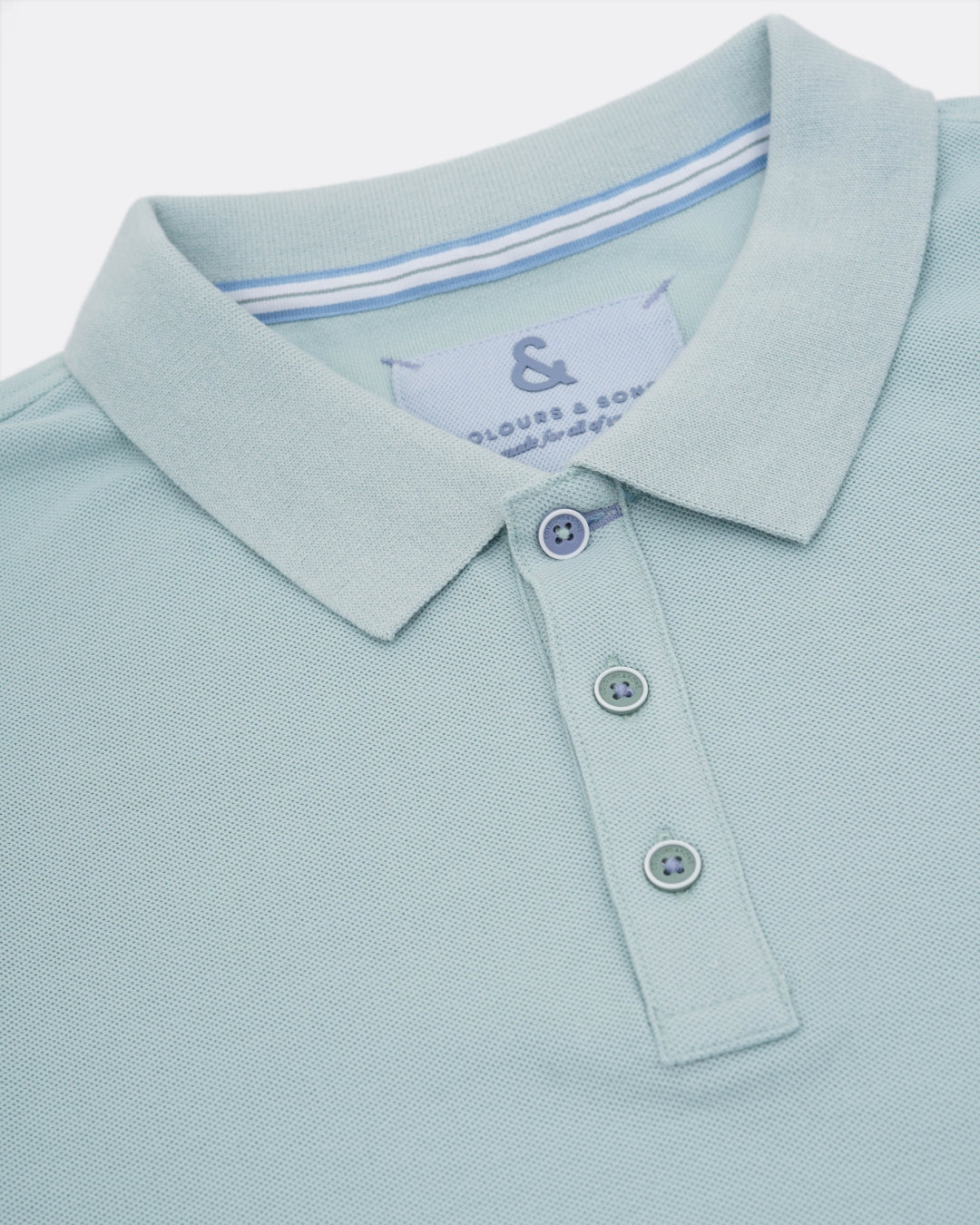 Polo Embroidery in Mist Polos Colours and Sons   