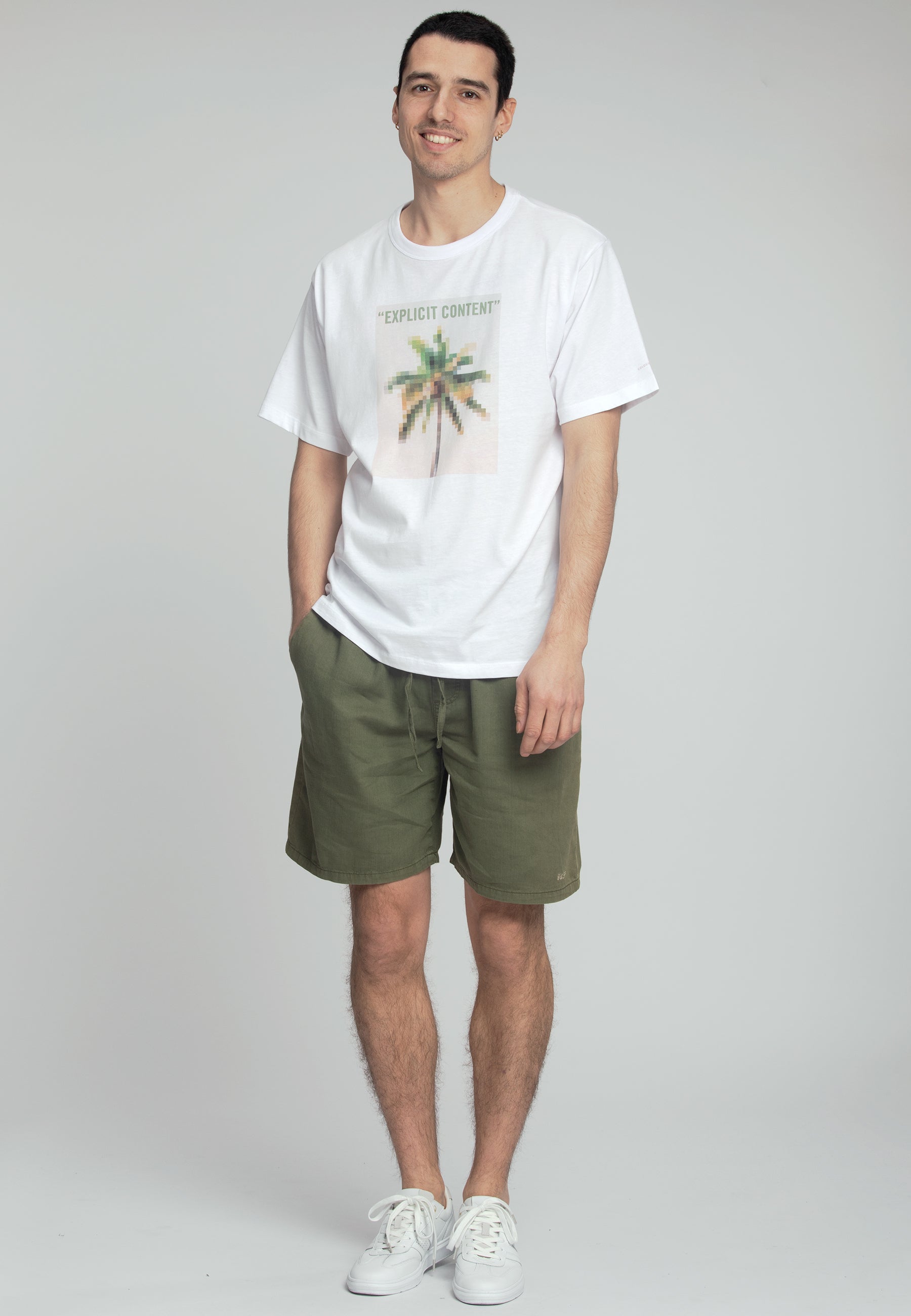 T-Shirt Palm Print in Blurred Palm T-Shirts Colours and Sons   