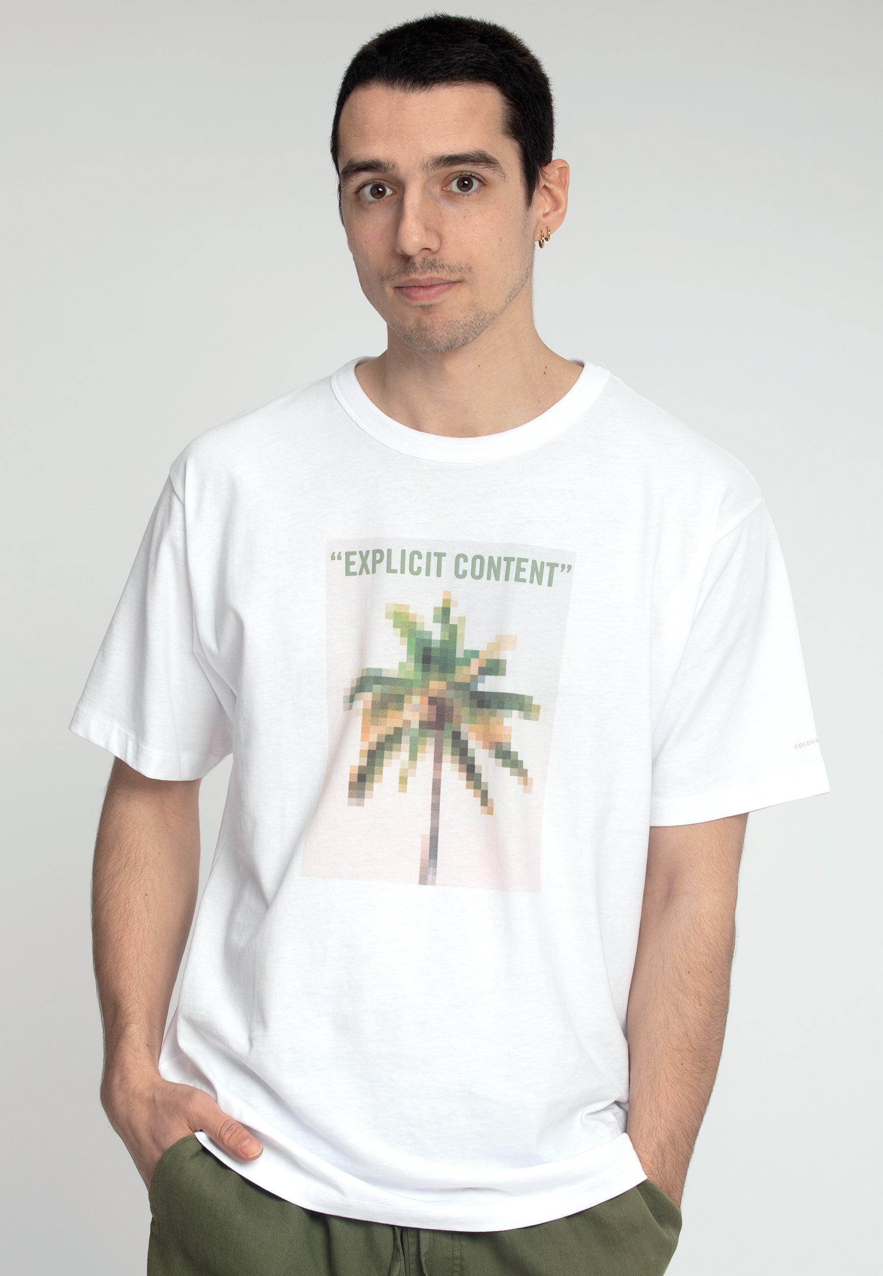 T-Shirt Palm Print in Blurred Palm T-Shirts Colours and Sons   