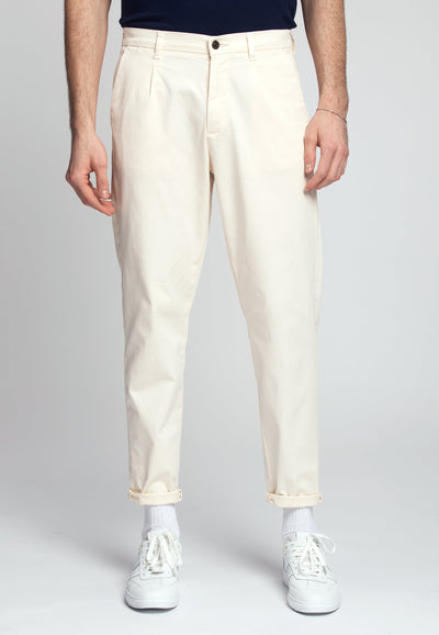 Pants Cropped Chino in Offwhite Hosen Colours and Sons   