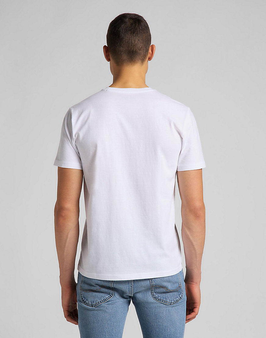 Kurzarm Patch Logo Tee in White T-Shirts Lee   