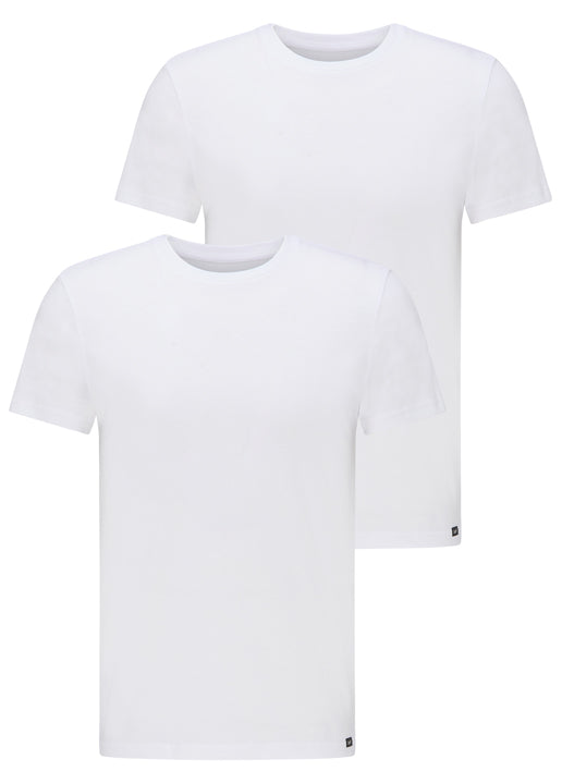 Twin Pack Crew in White T-Shirts Lee   