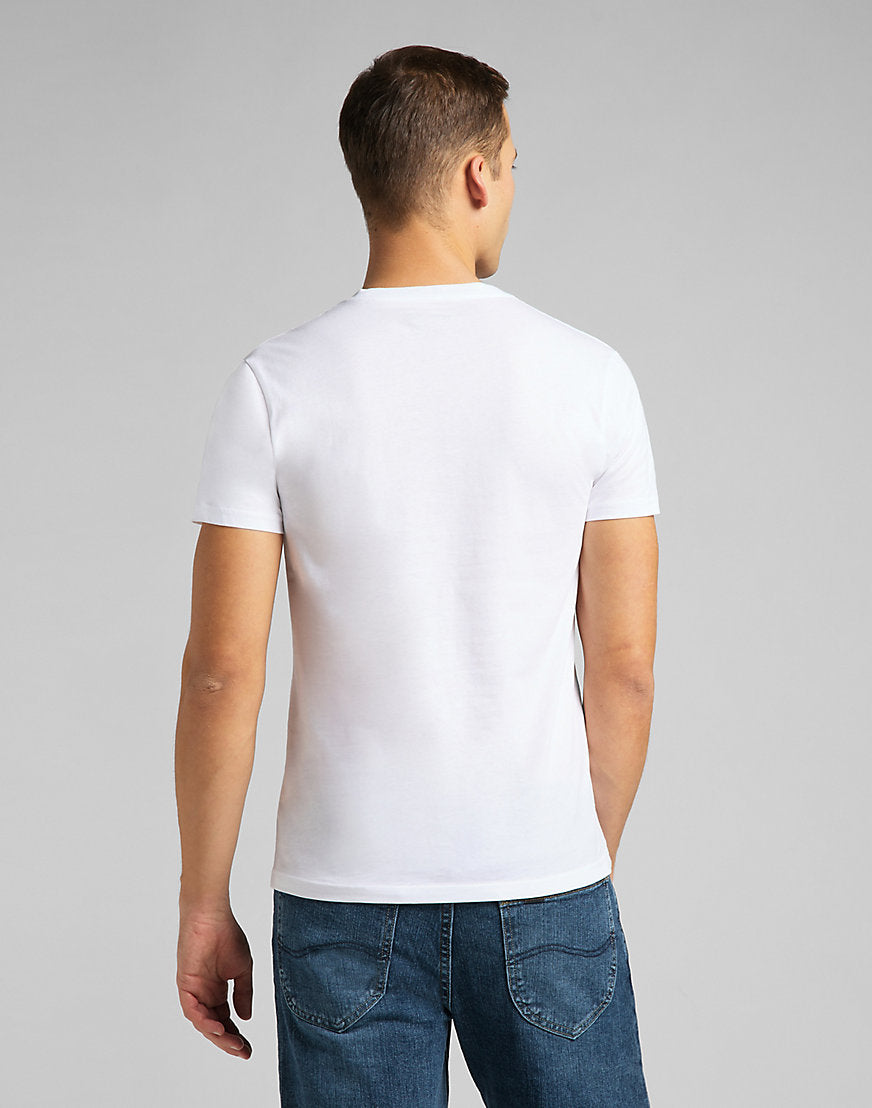 Twin Pack Crew in White T-Shirts Lee   