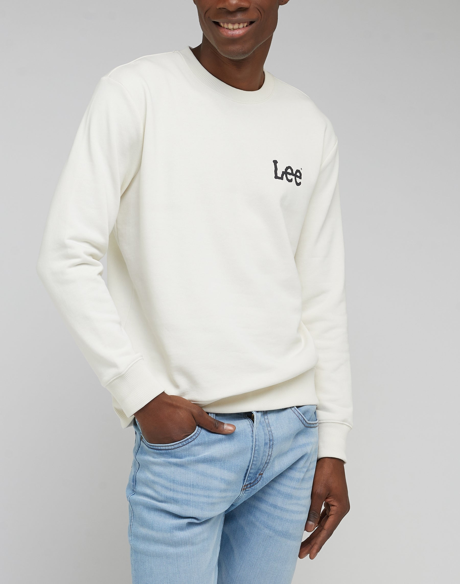 Wobbly Lee Sweatshirt in Ecru Sweatshirts Lee   