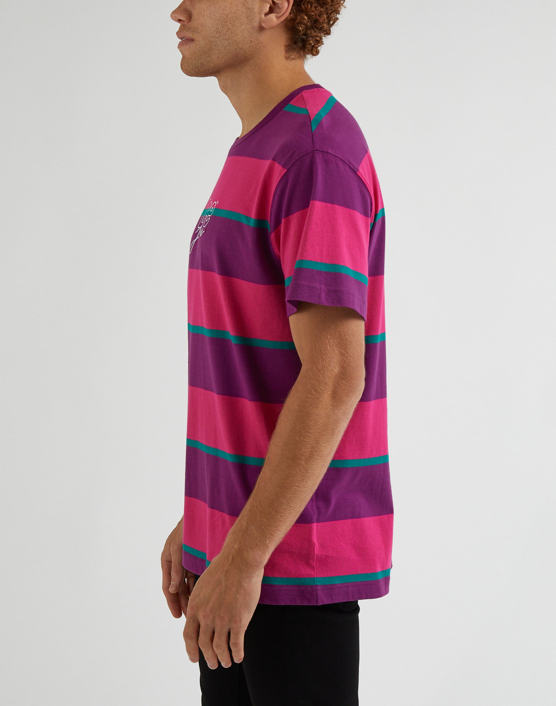 80S Relaxed Stripe Tee in Disco T-Shirts Lee   