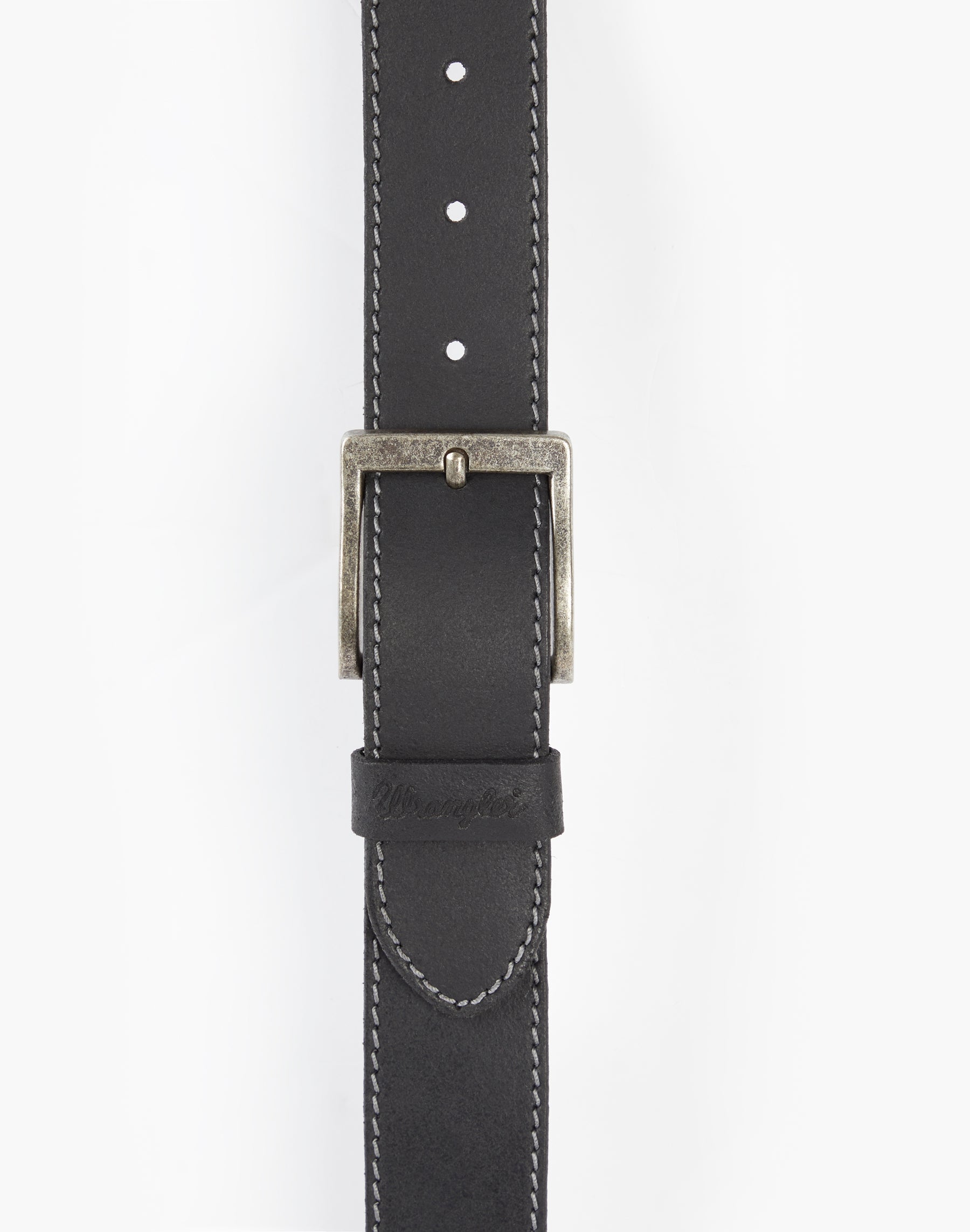 Stitched Belt in Black Gürtel Wrangler   