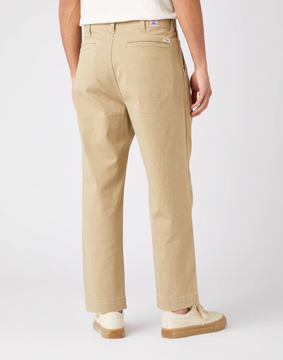 Casey Pleated Chino in Saddle Chinos Wrangler   