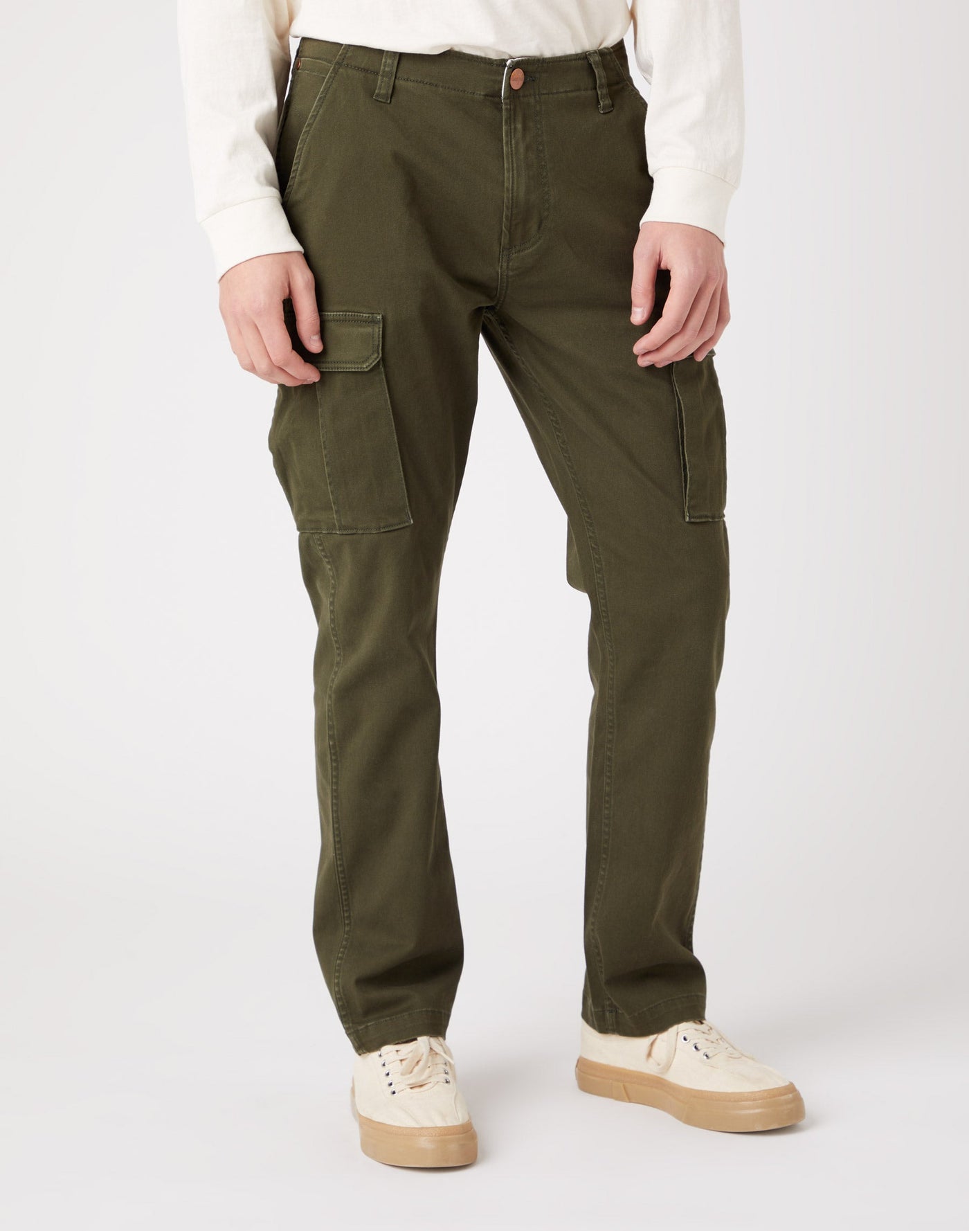 Casey Jones Cargo in Militare Green Hosen Wrangler   