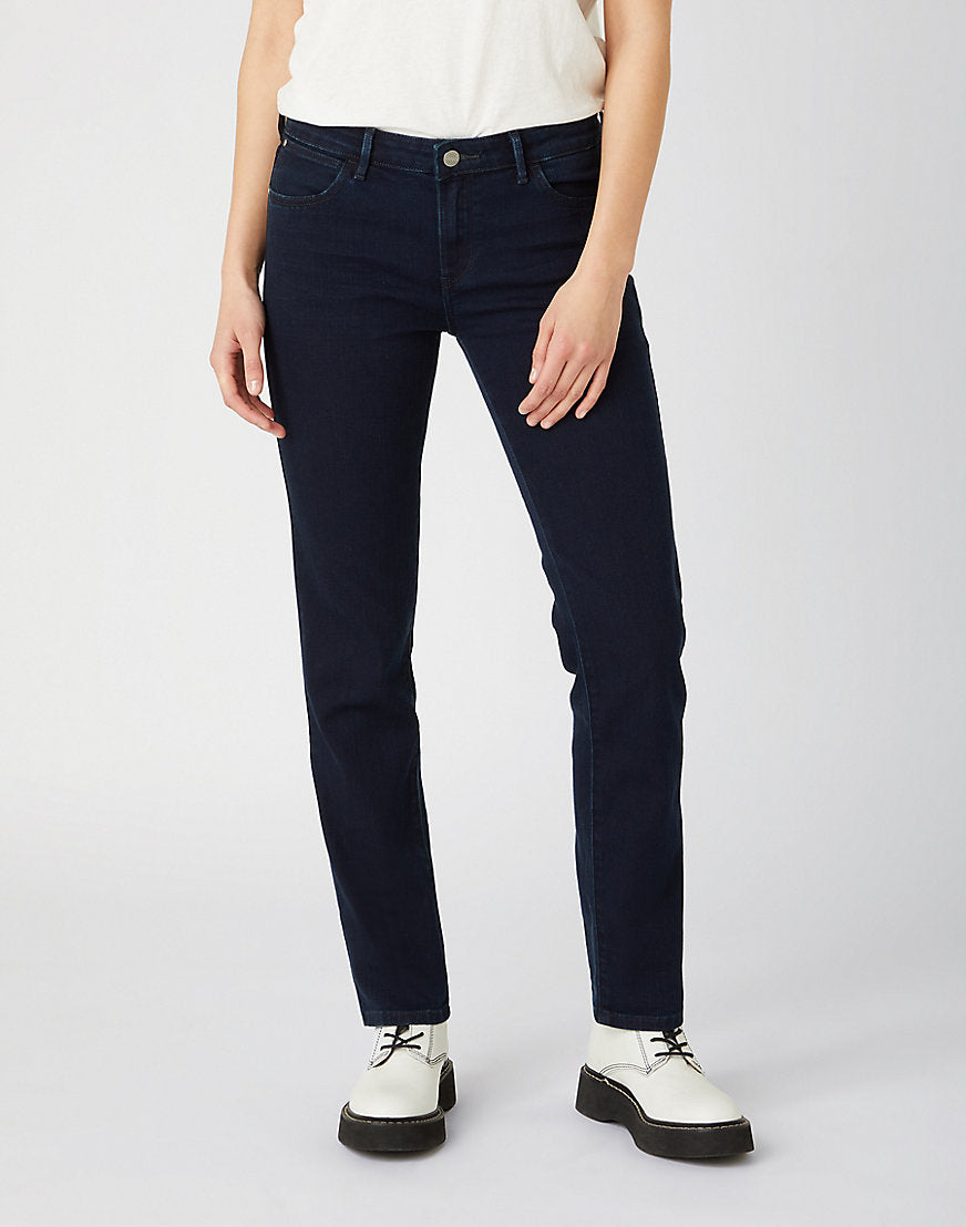 Straight Jeans in Blue Black Jeans Wrangler   