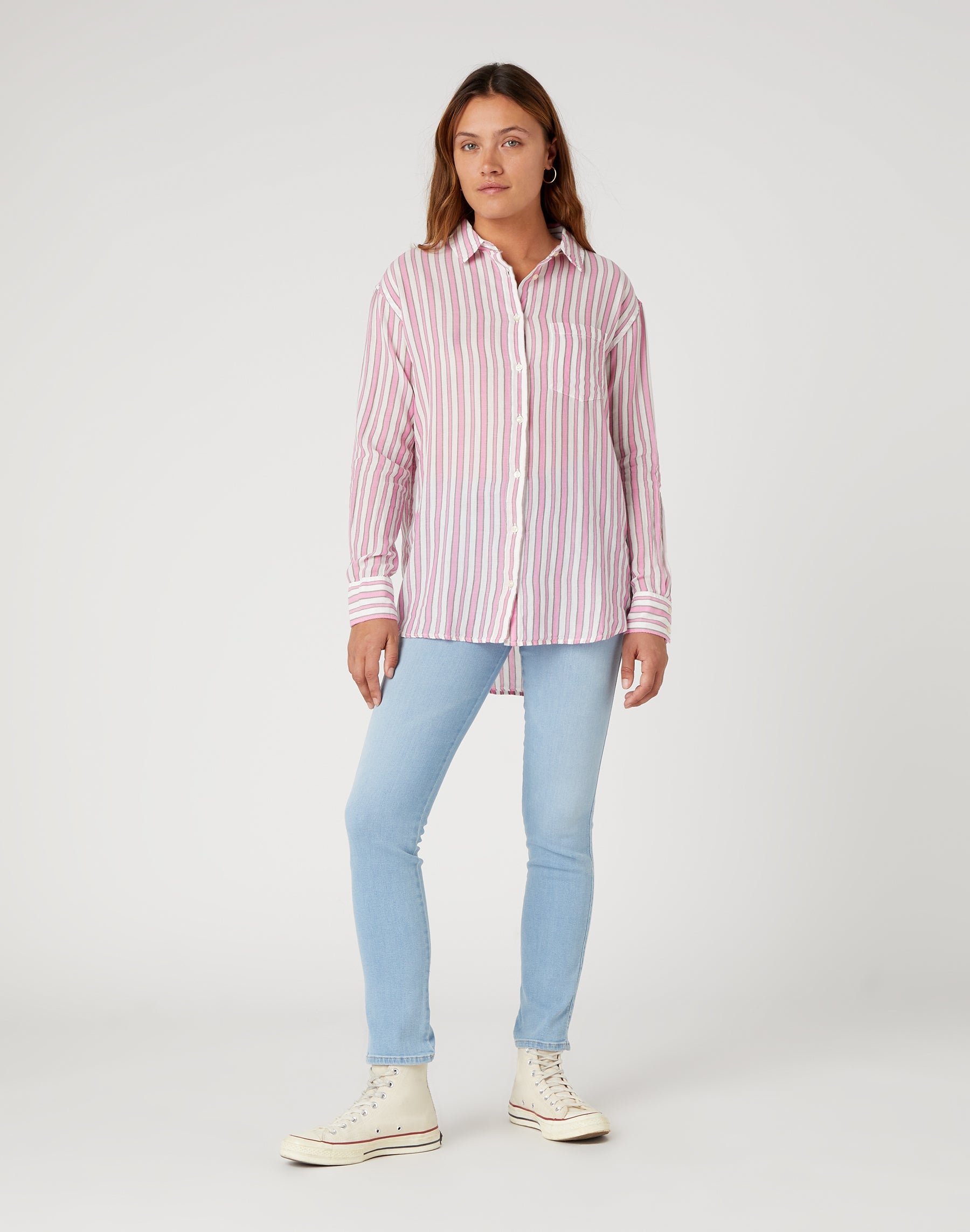 One Pocket Shirt in Fuchsia Rose Blusen Wrangler   