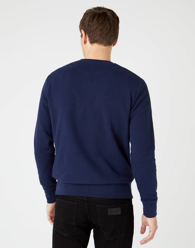 Frame Logo Sweatshirt in Navy Sweatshirts Wrangler   