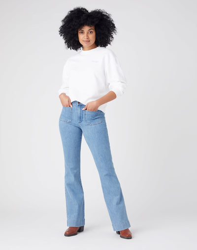 Good Times Sweatshirt in White Sweatshirts Wrangler   