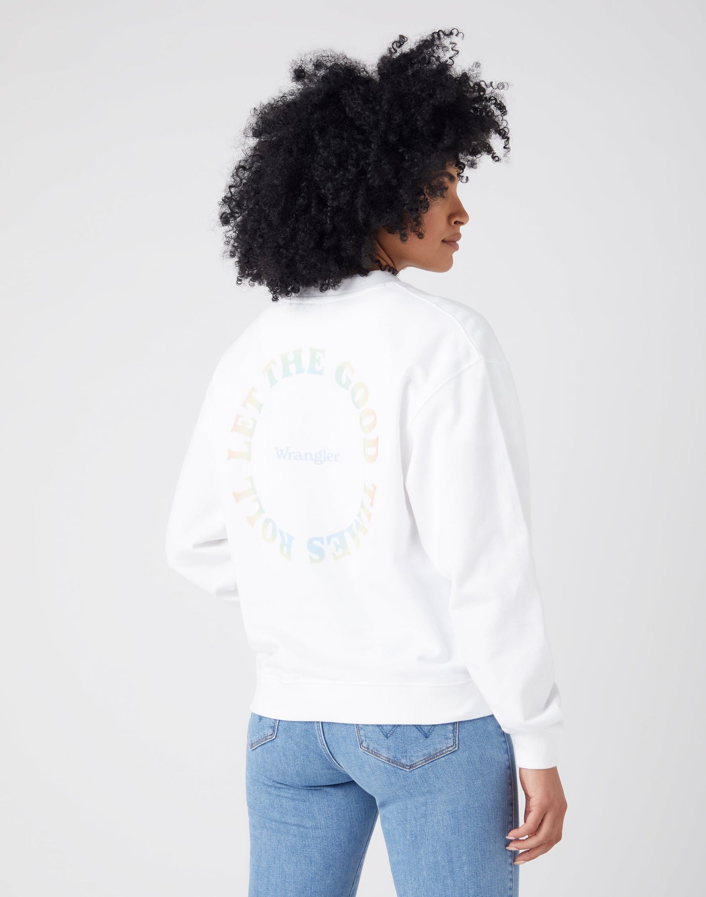 Good Times Sweatshirt in White Sweatshirts Wrangler   