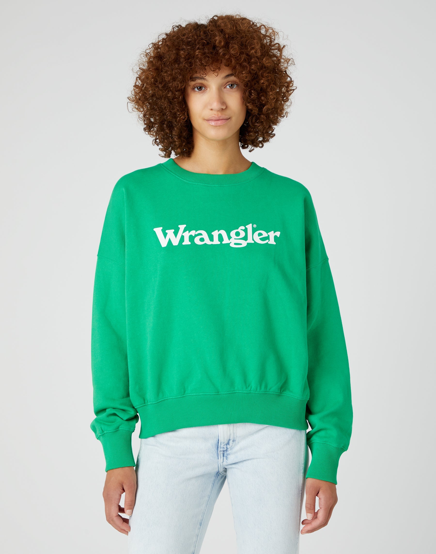 Relaxed Sweatshirt in Bright Green Sweatshirts Wrangler   