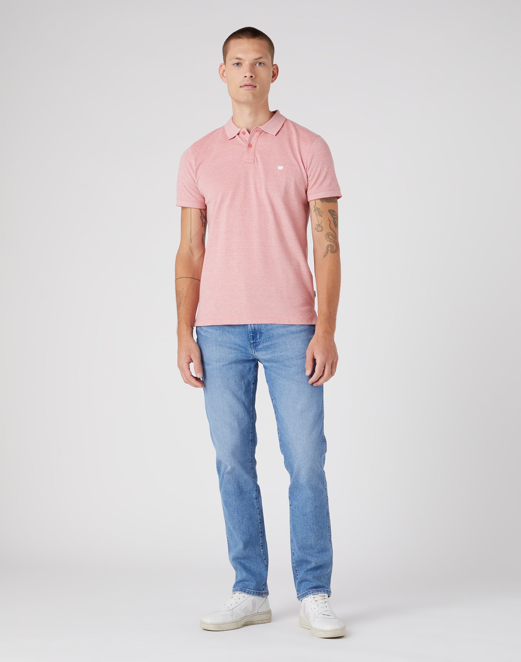 Refined Polo Shirt in Faded Rose Polos Wrangler   