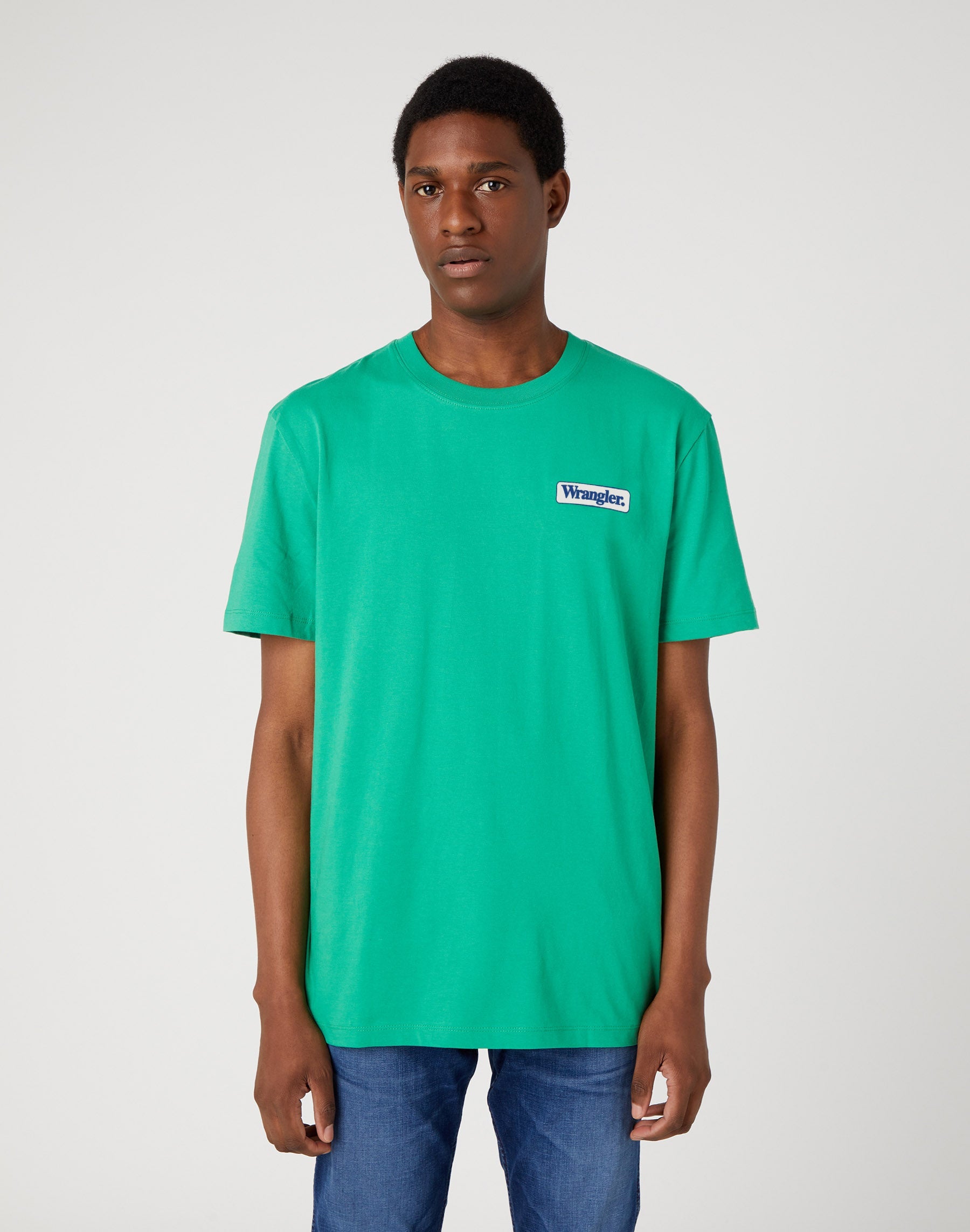 Logo Tee in Leprechaun Green T-Shirts Wrangler   