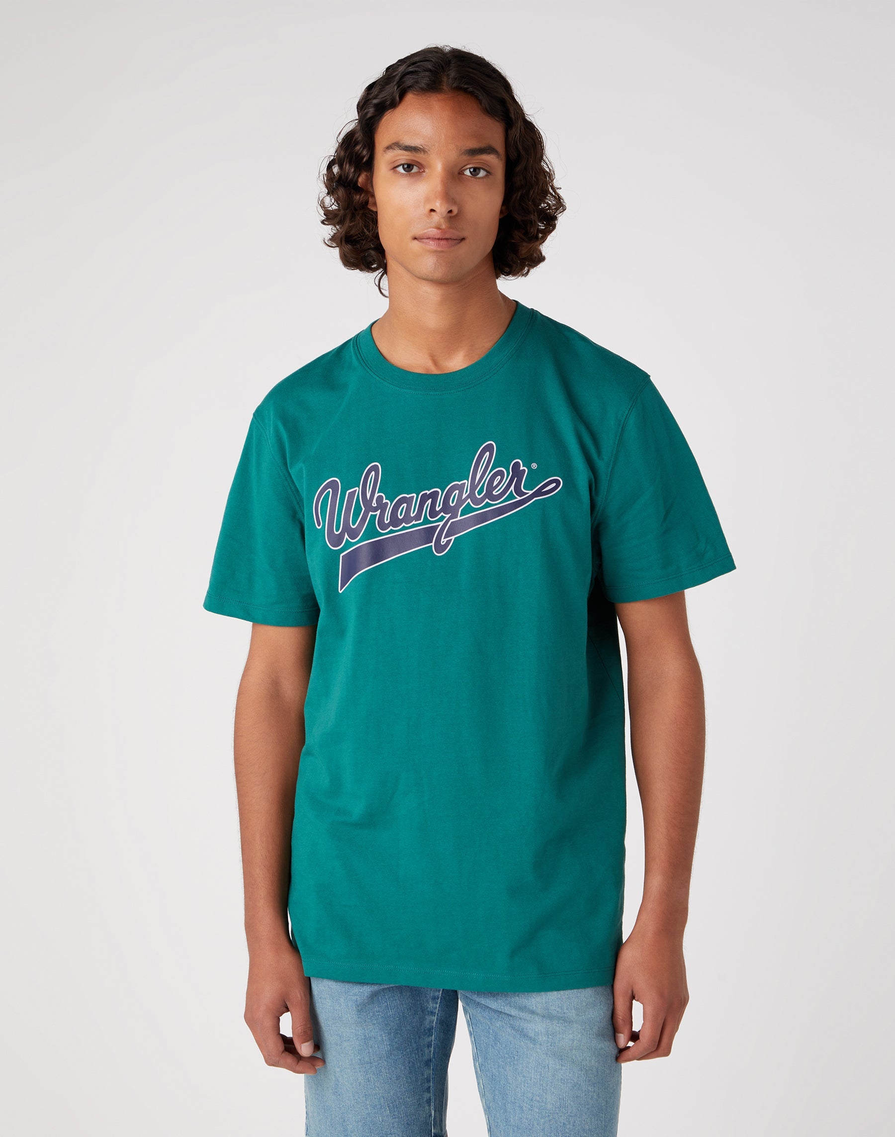 Branded Tee in Bayberry Green T-Shirts Wrangler   