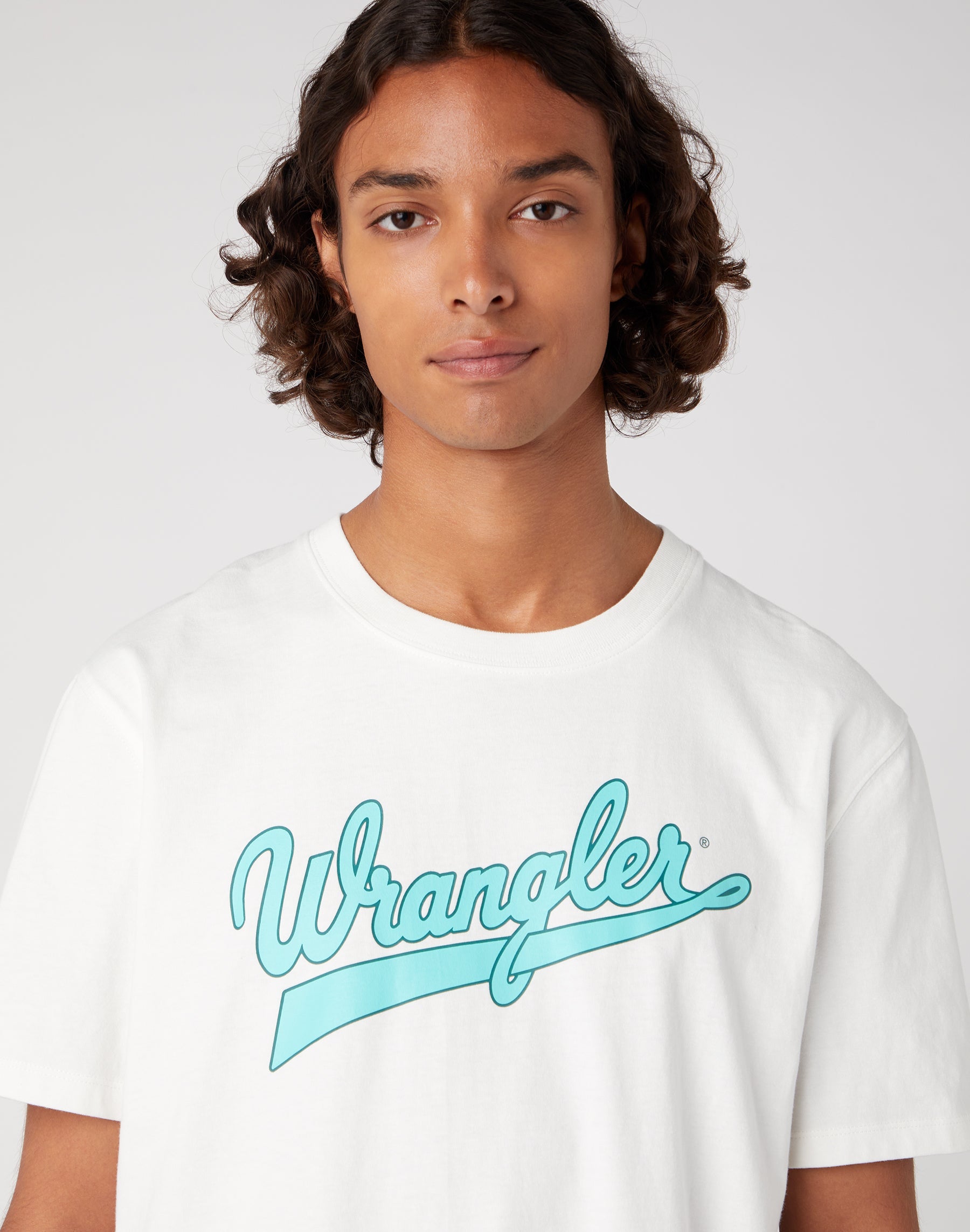 Branded Tee in Wornwhite T-Shirts Wrangler   