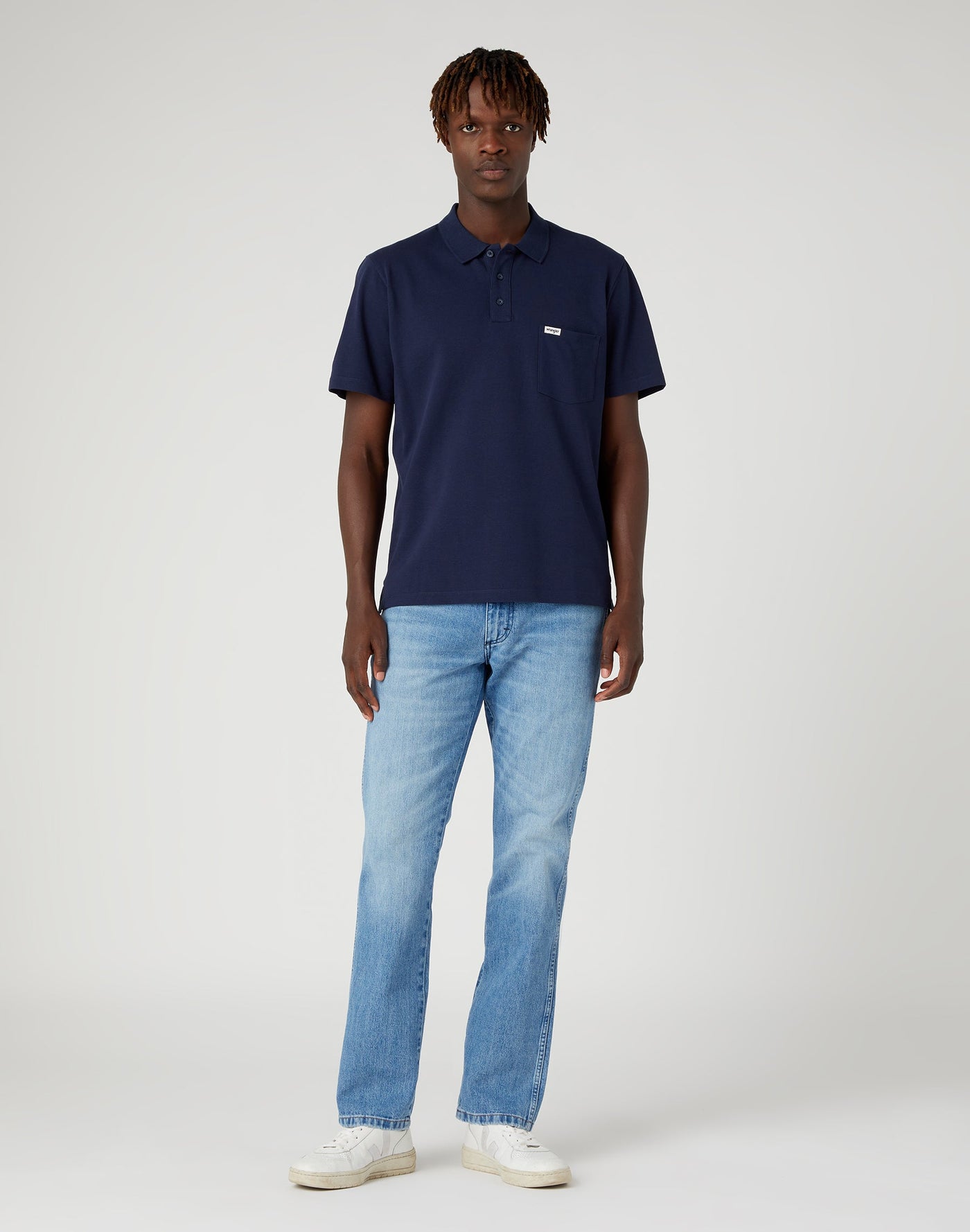 Polo Shirt in Navy Polos Wrangler   