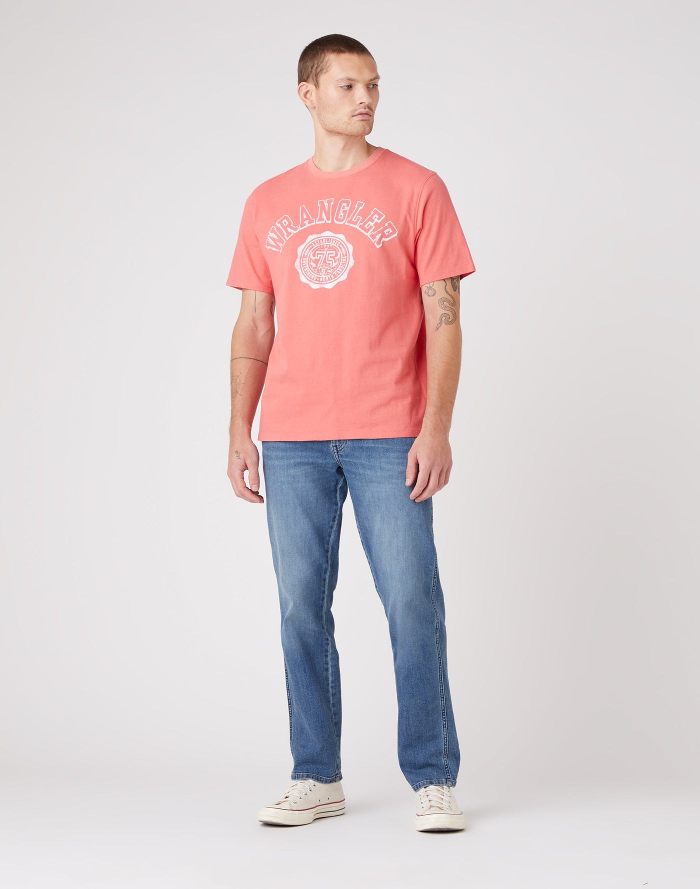 Collegiate T-Shirt in Spiced Coral T-Shirts Wrangler   
